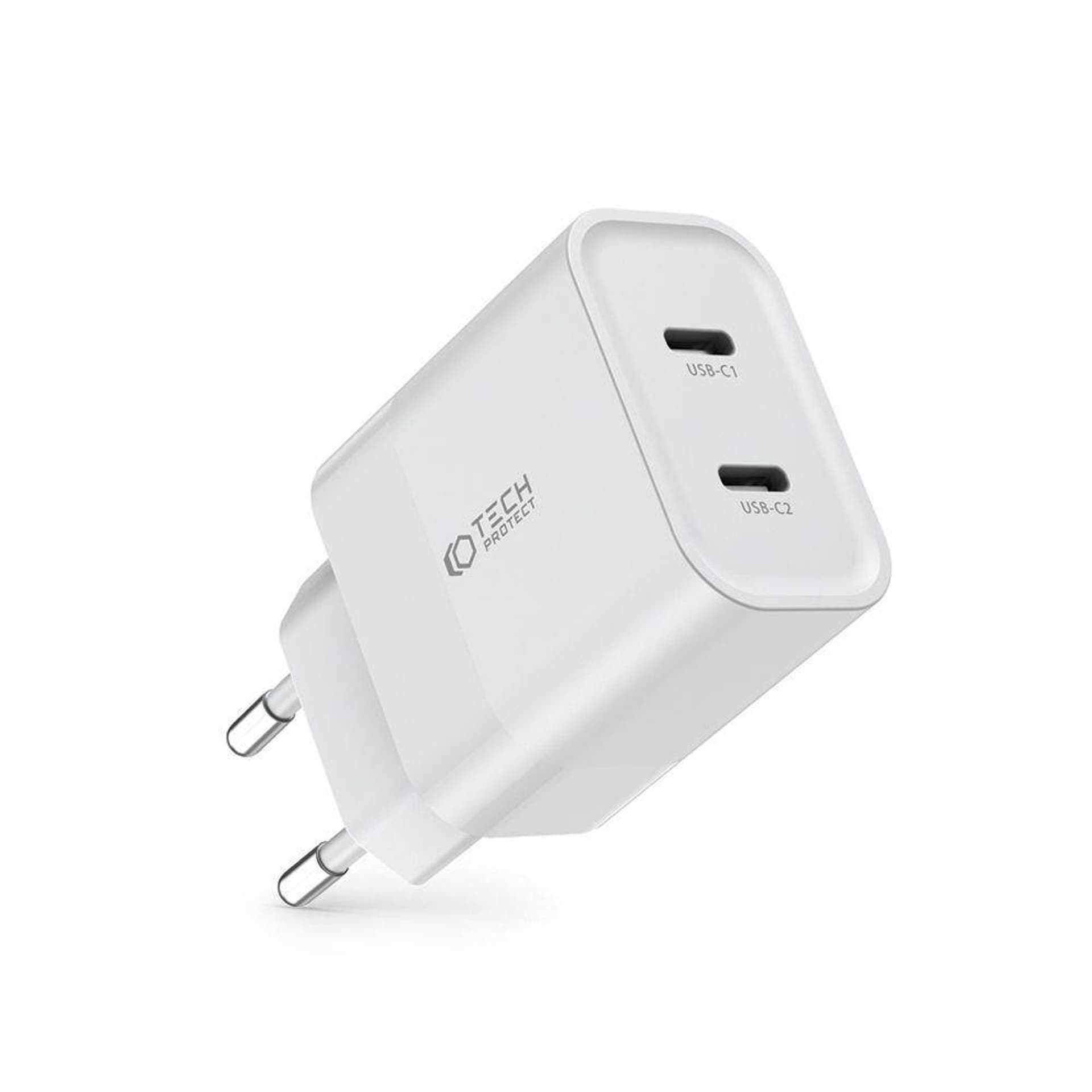 

Ładowarka Sieciowa PD 20W 2x USB-C Tech-Protect C20W biała