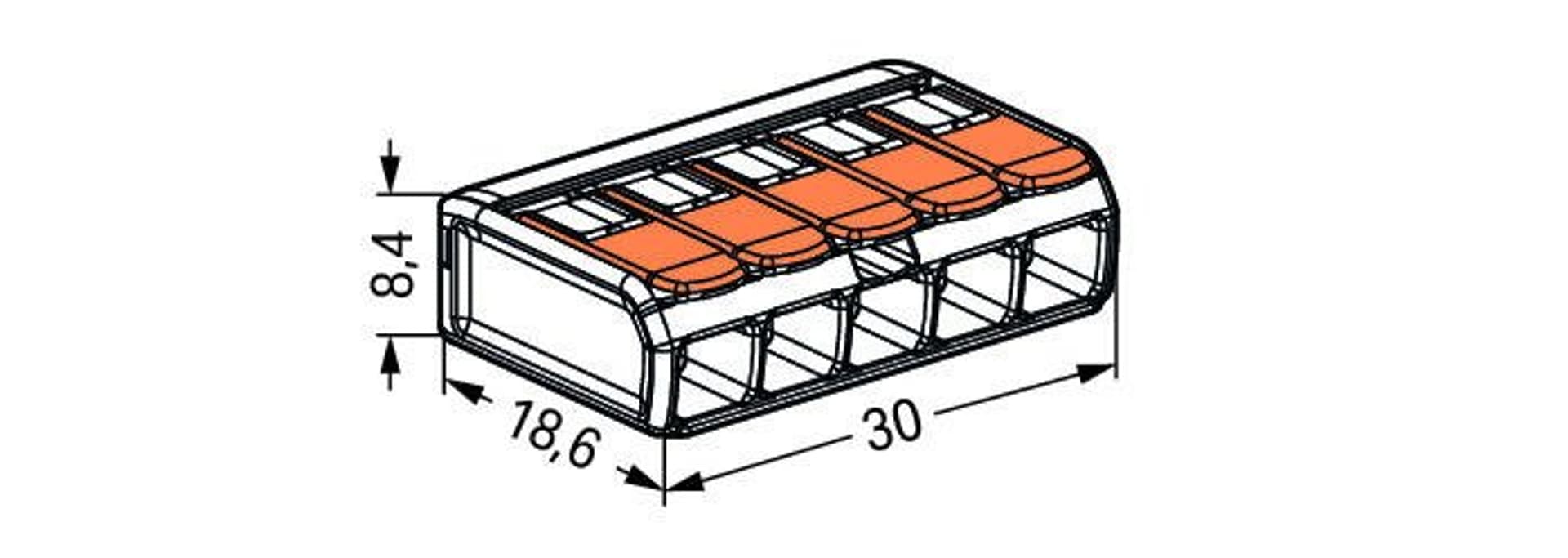 

SZYBKOZŁĄCZKA WAGO 221-415 5X0,5-4,0 MM2 Z DŹWIGNIAMI 20 SZT