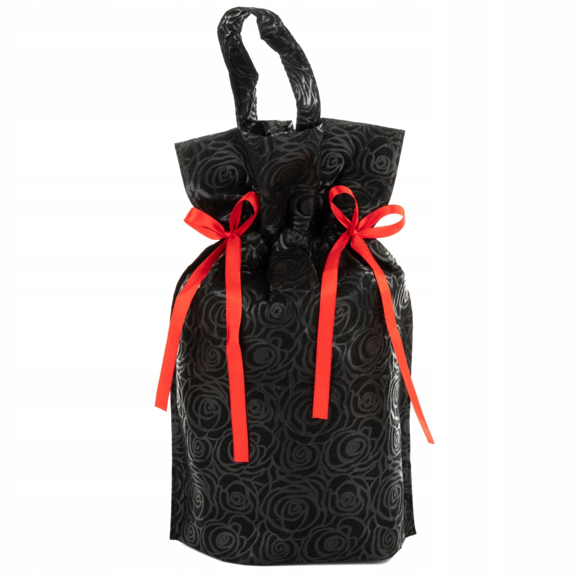 

Worek upominkowy materiałowy z rączką CZARNE RÓŻE 22x32x10cm PaKaDo