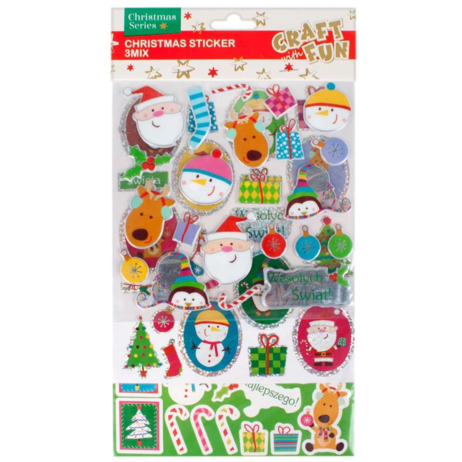 

Naklejki mix BOŻE NARODZENIE 3 ark. 438609 Craft with Fun
