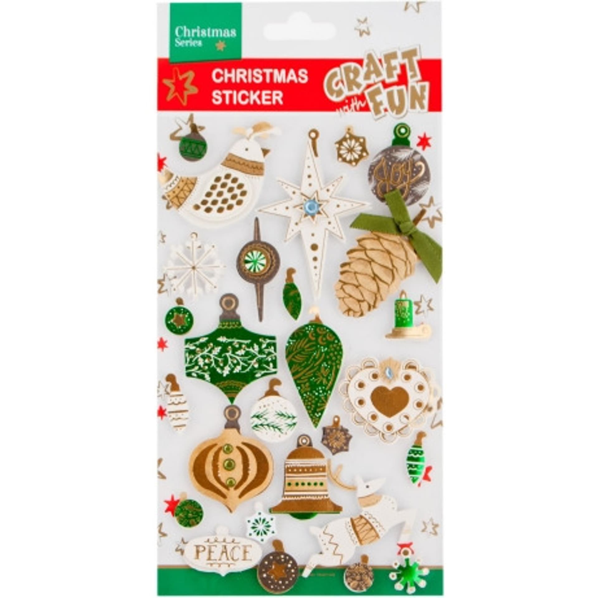 

Naklejki 3D wypukłe świąteczne motywy 26szt. 438587 Craft with Fun