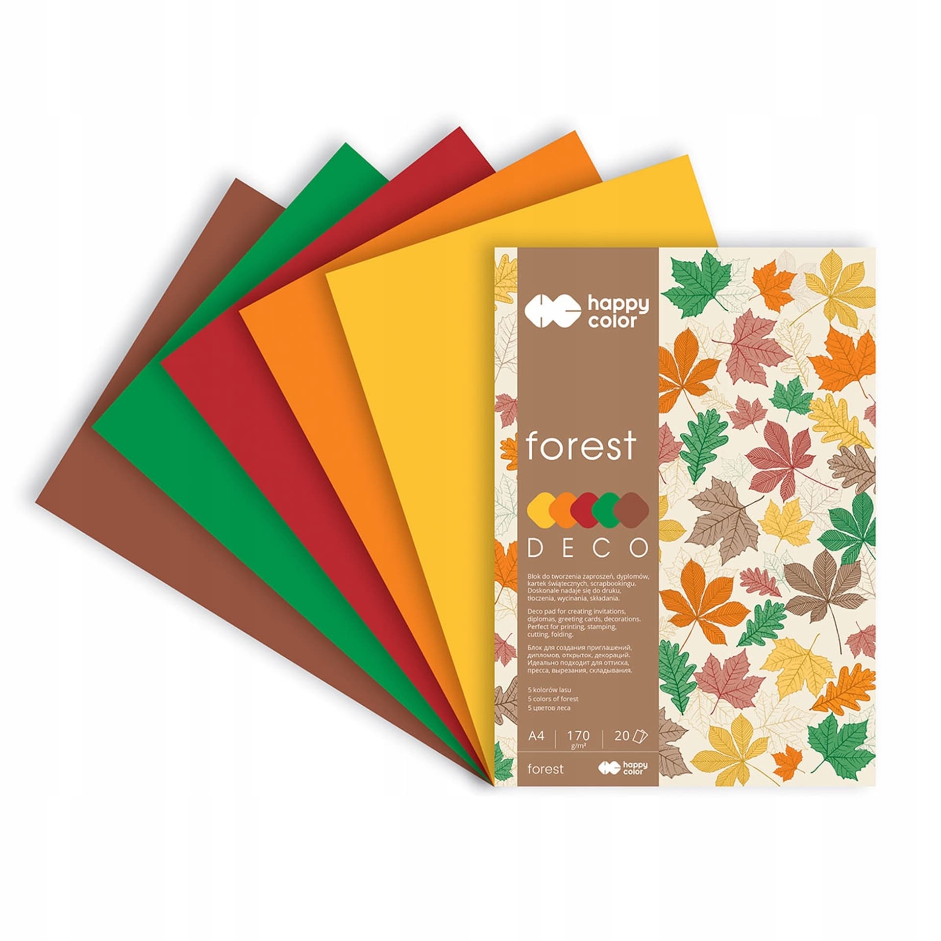 

Blok A4 20k 170g 5 kolorów DECO AUTUMN HA 3817 2030-130 HAPPY COLOR