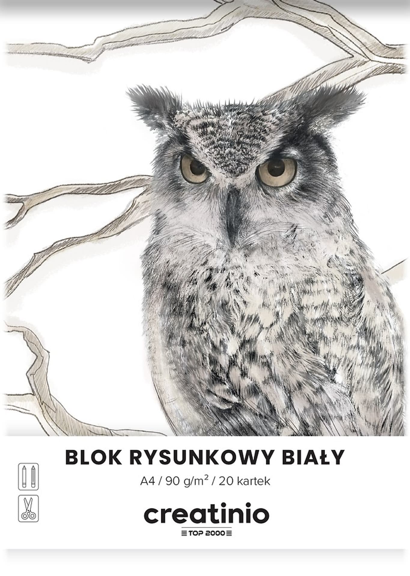 

Blok rysunkowy A4 20k biały 90g. 400176663 TOP 2000