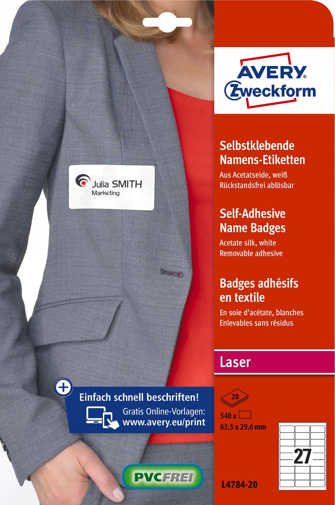 

Identyfikator do zadruku samop.L4784-20 635x296mm ZF biały sztucz.jedwab AVERY ZWECKFORM