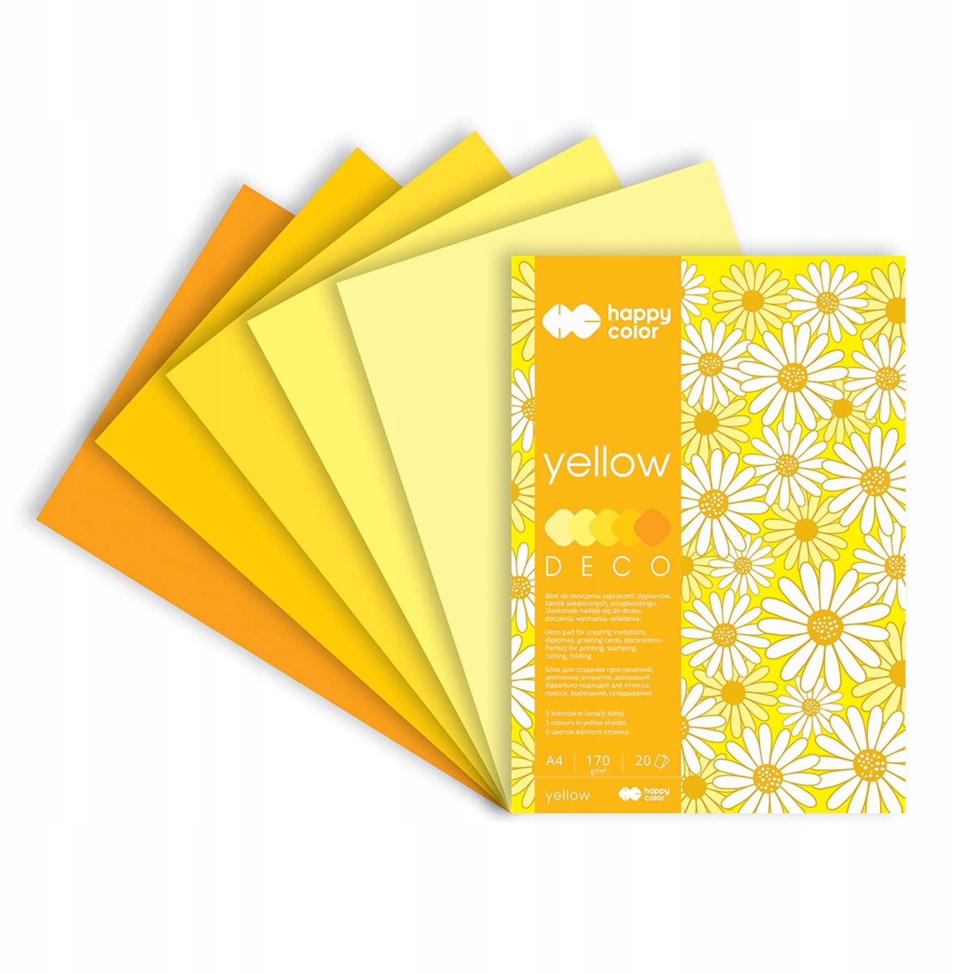 

Blok A4 20k 170g 5 kolorów DECO YELLOW HA 3717 2030-012 HAPPY COLOR