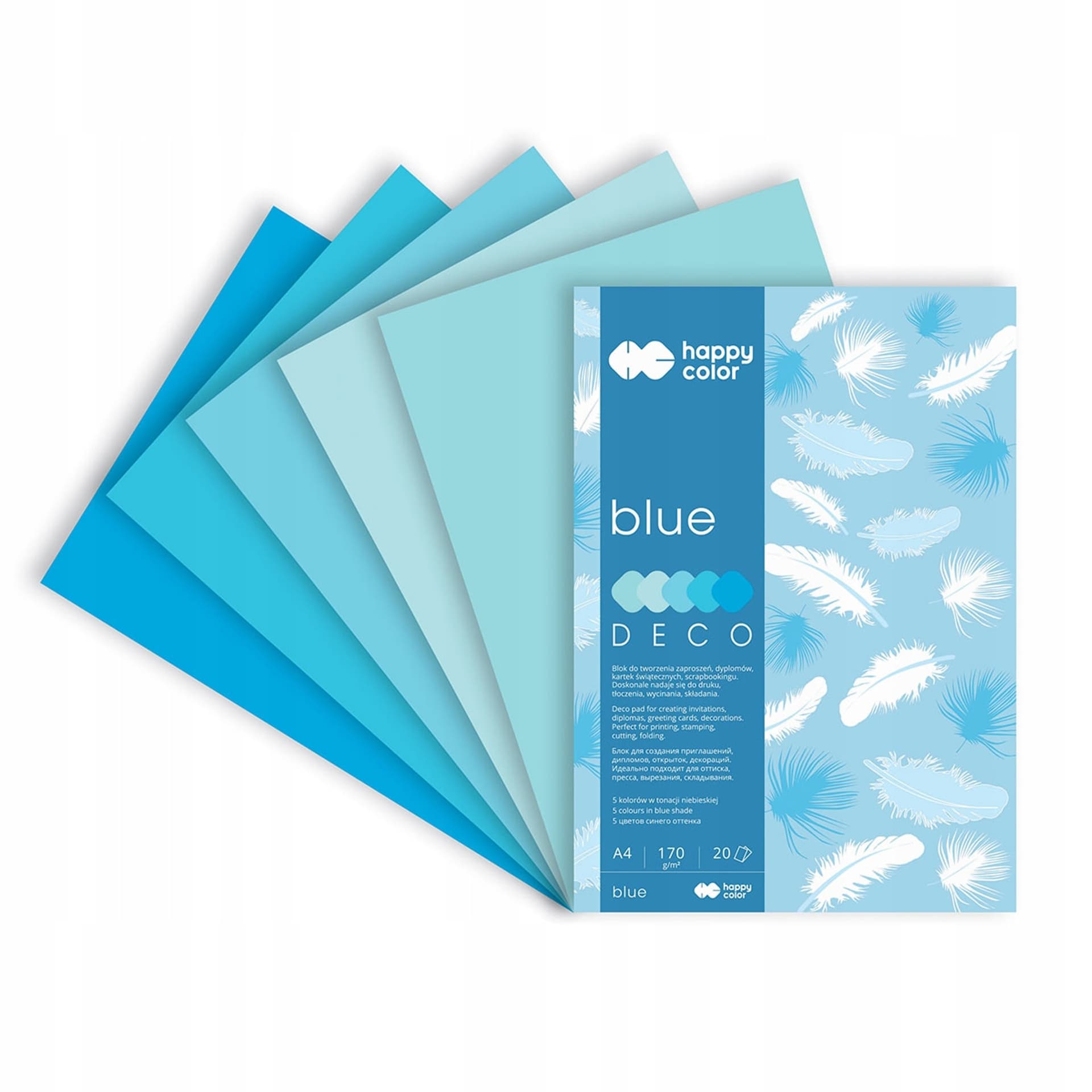 

Blok A4 20k 170g 5 kolorów DECO BLUE HA 3717 2030-032 HAPPY COLOR