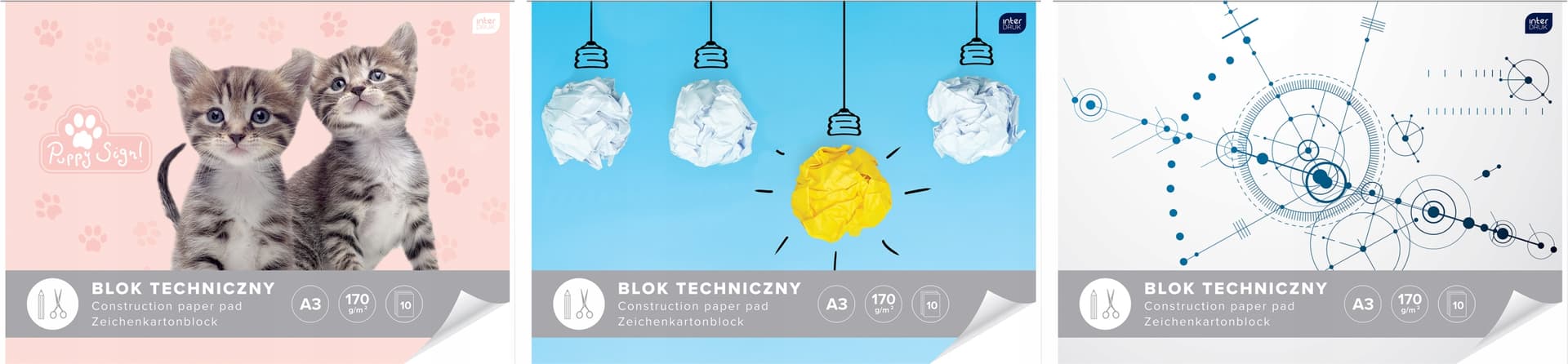 

Blok techniczny A3 10k INTERDRUK