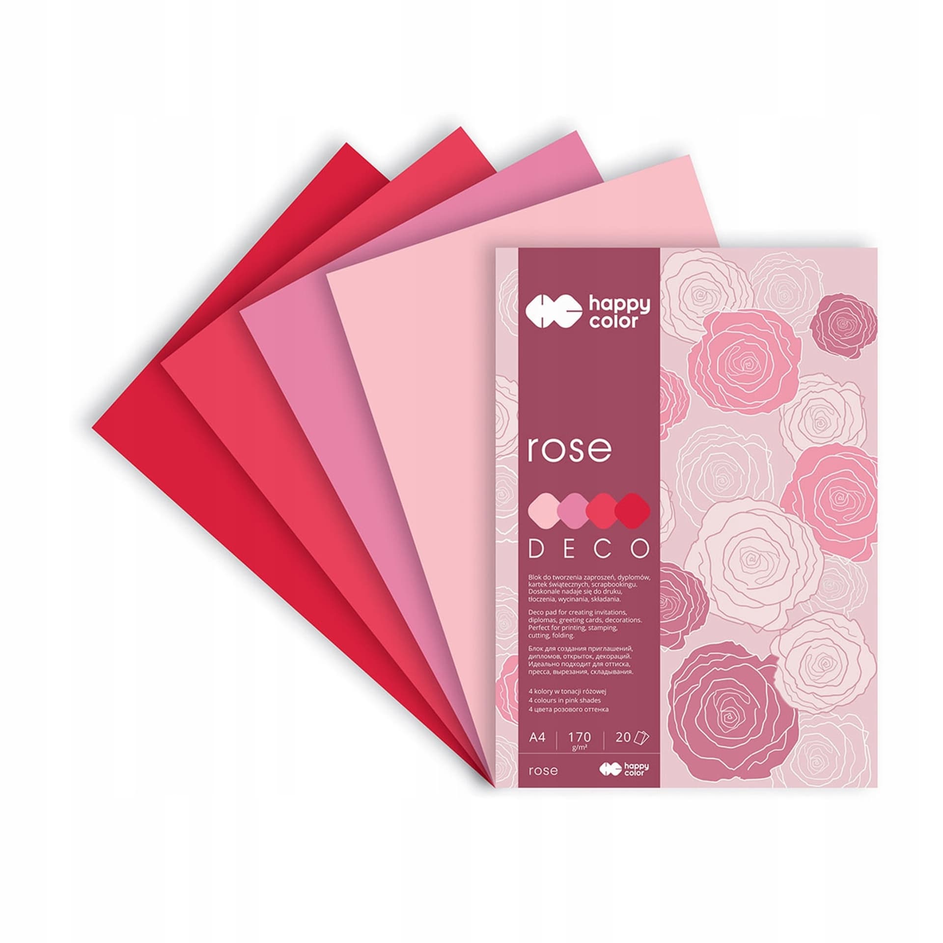 

Blok A4 20k 170g 4 kolory DECO ROSE HA 3717 2030-062 HAPPY COLOR