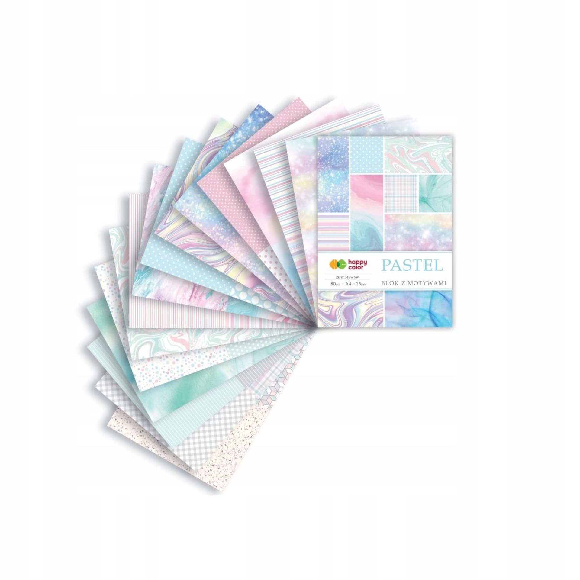 

Blok z motywami A4 15k PASEL 26 motywów 3808 2030-P HAPPY COLOR