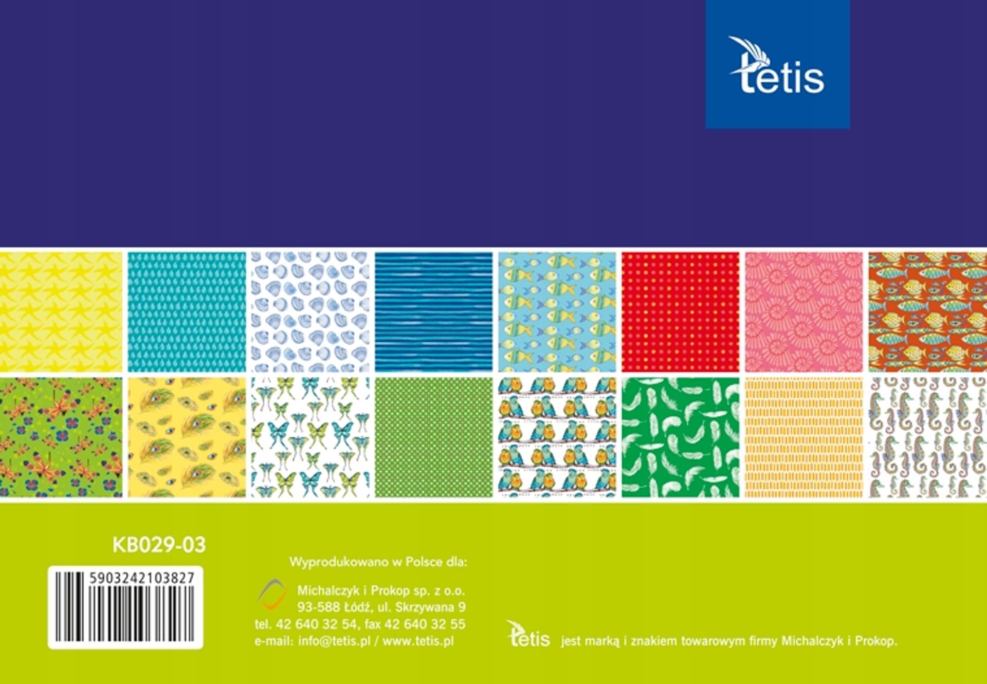 

Zeszyt papierów kreatywnych A5 16k 100g KB029-03 TETIS