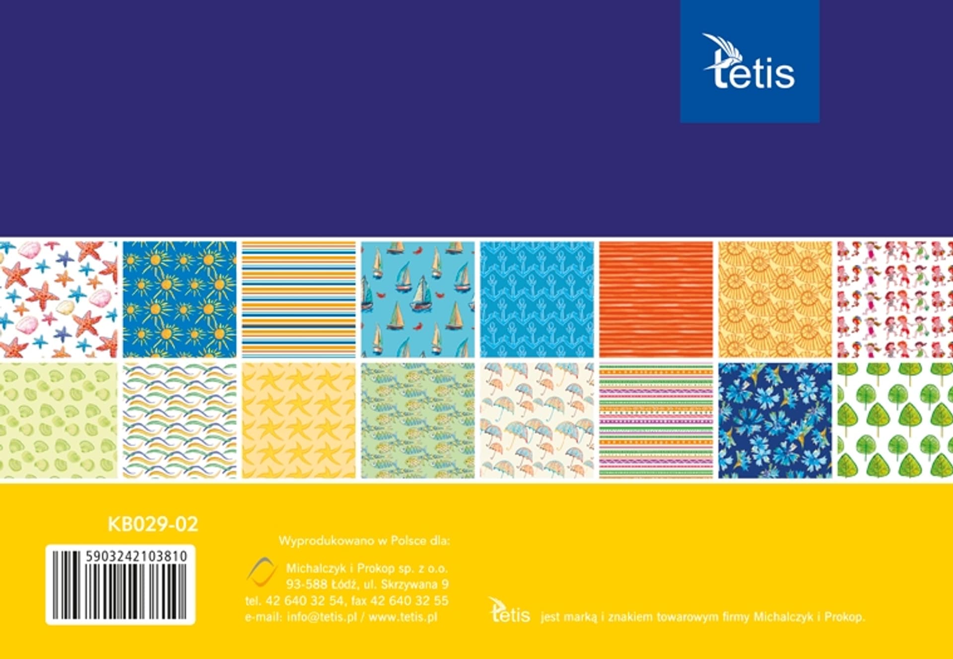 

Zeszyt papierów kreatywnych A5 16k 100g KB029-02 TETIS