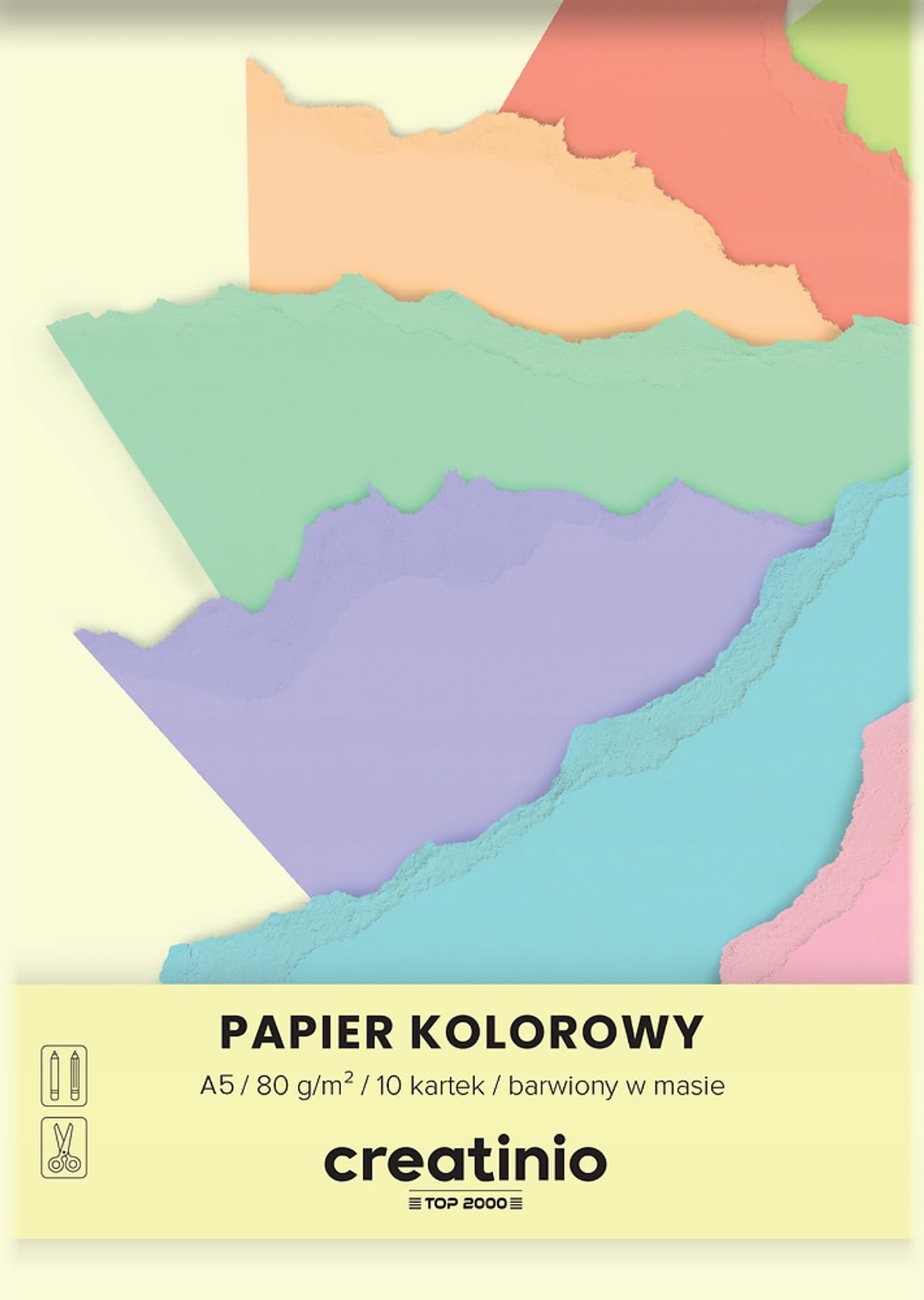 

Zeszyt papierów kolorowych A5 10k 80g CREATINIO 400176683 TOP 2000