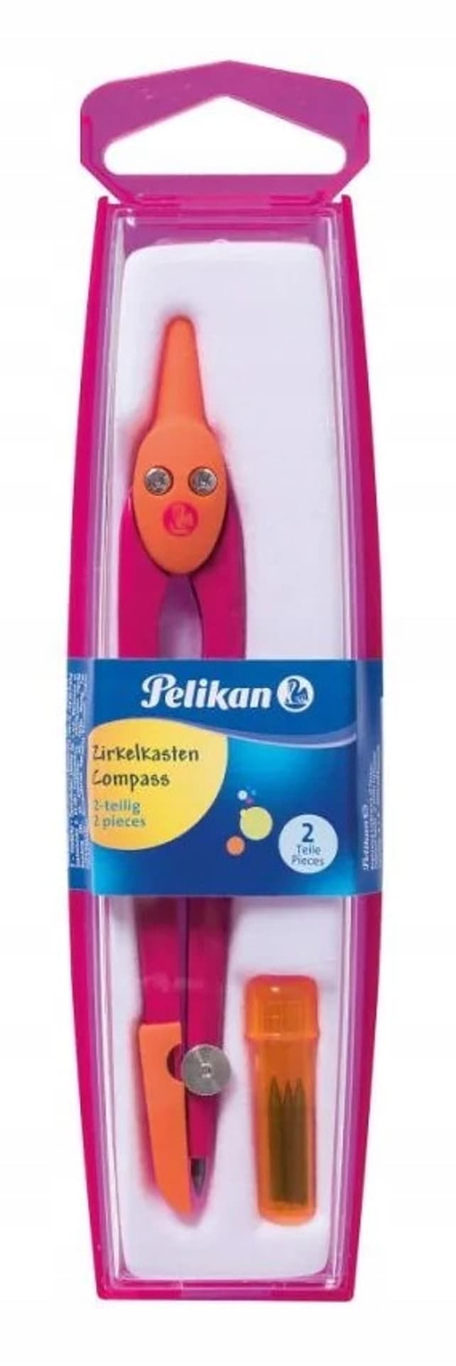 

Cyrkiel szkolny z dodatkowym rysikiem mix kolorów 700467 PELIKAN