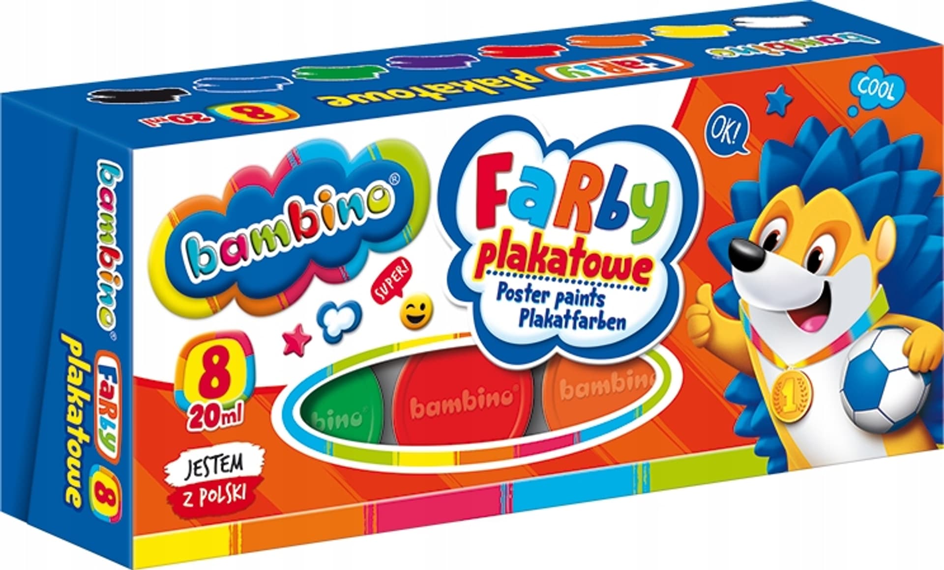 

Farby plakatowe BAMBINO 8 kol.20 ml 4995 ST.MAJEWSKI