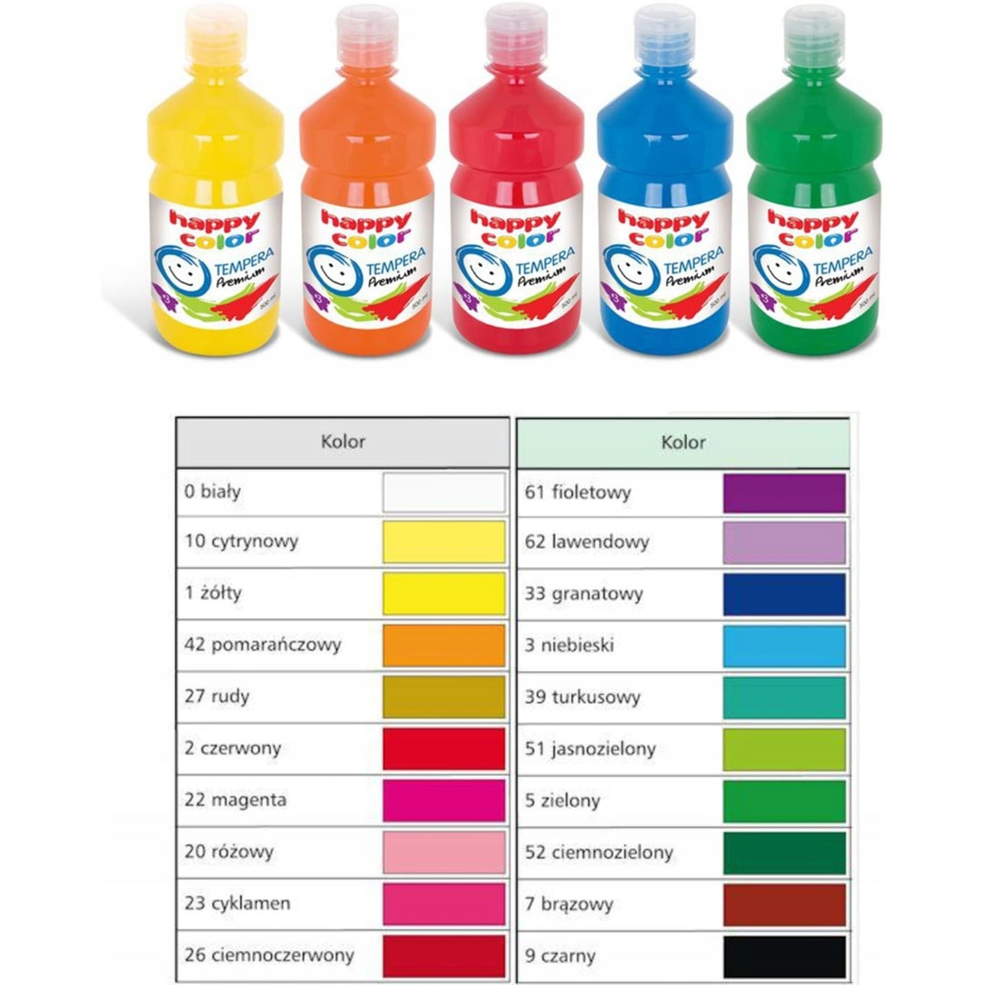

Farba TEMPERA Premium 500ml c.pomarańczowa HAPPY COLOR HA 3310 500-45