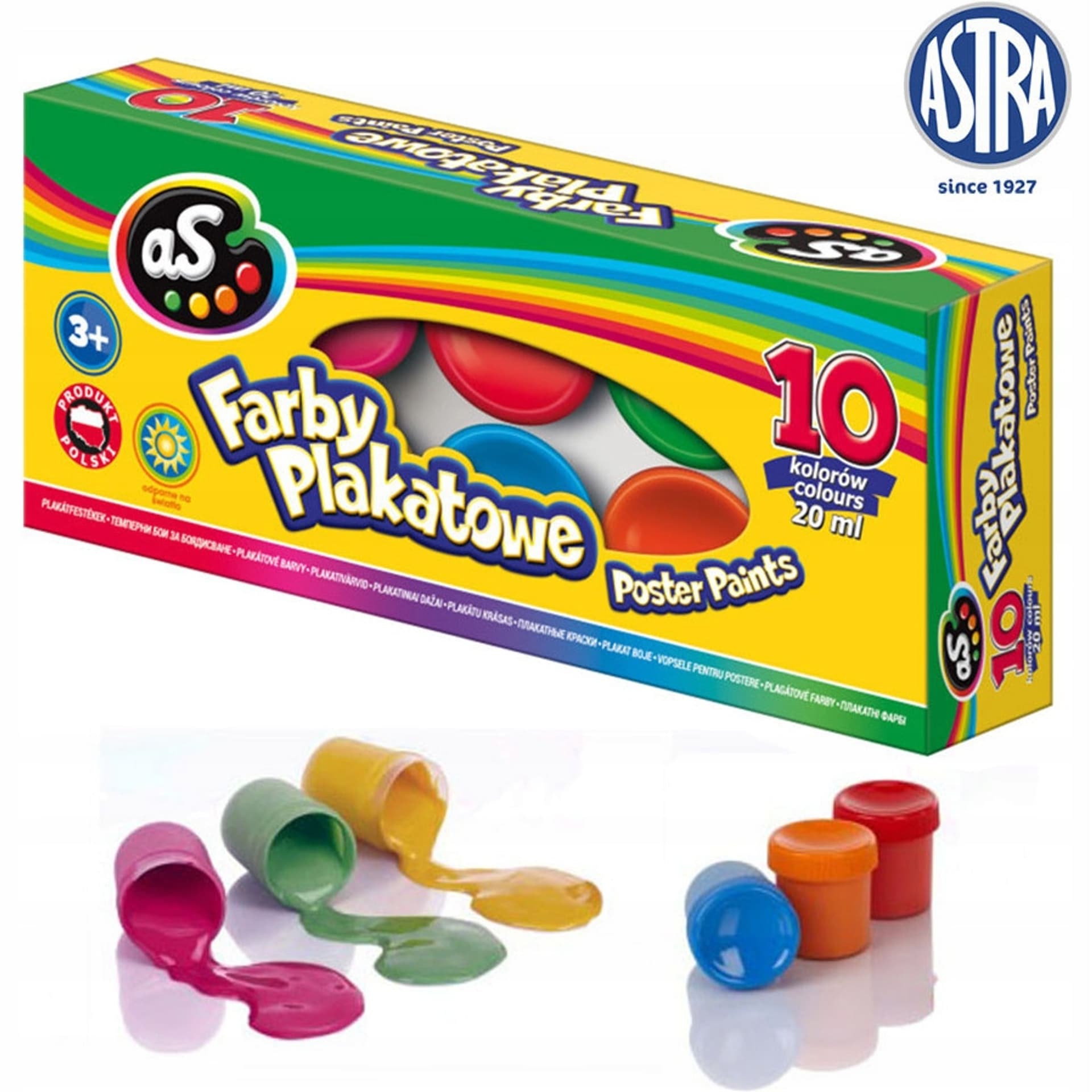 

Farby plakatowe AS 10 kolorów 20ml 301219003