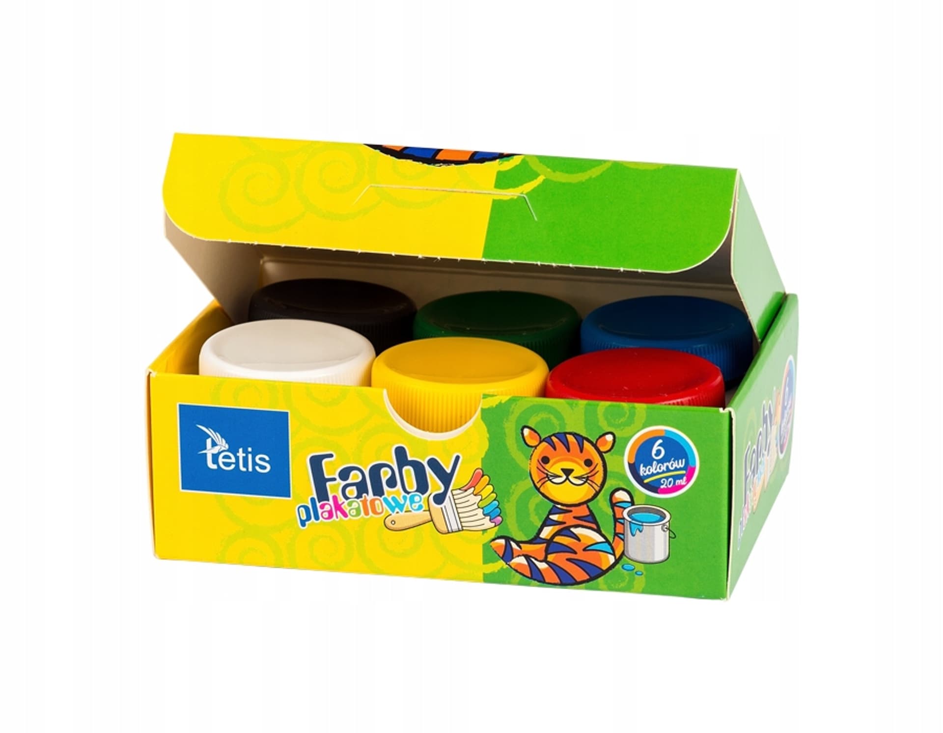 

Farby plakatowe 6kol. 20ml KF001-A TETIS