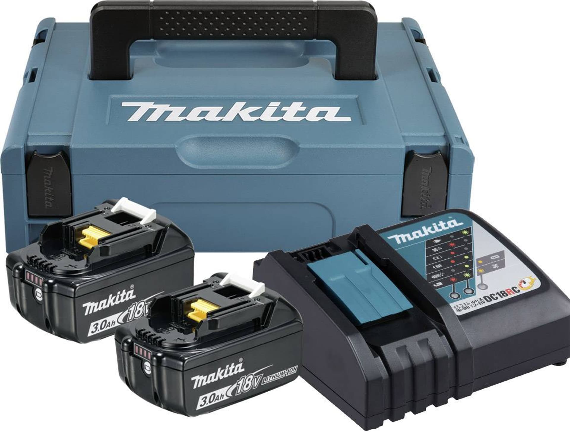

ZESTAW ZASILAJĄCY 18V MAKPAC 2*3.0AH BL1830B+DC18RC