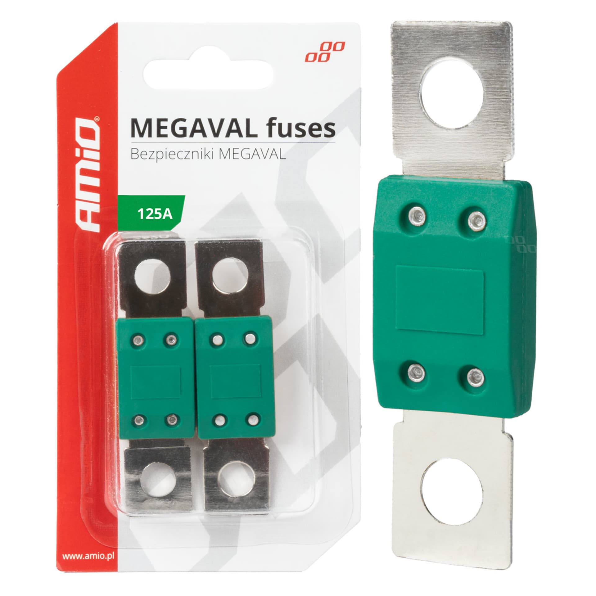 

Bezpieczniki samochodowe megaval mta 2 szt. 125a amio-03464