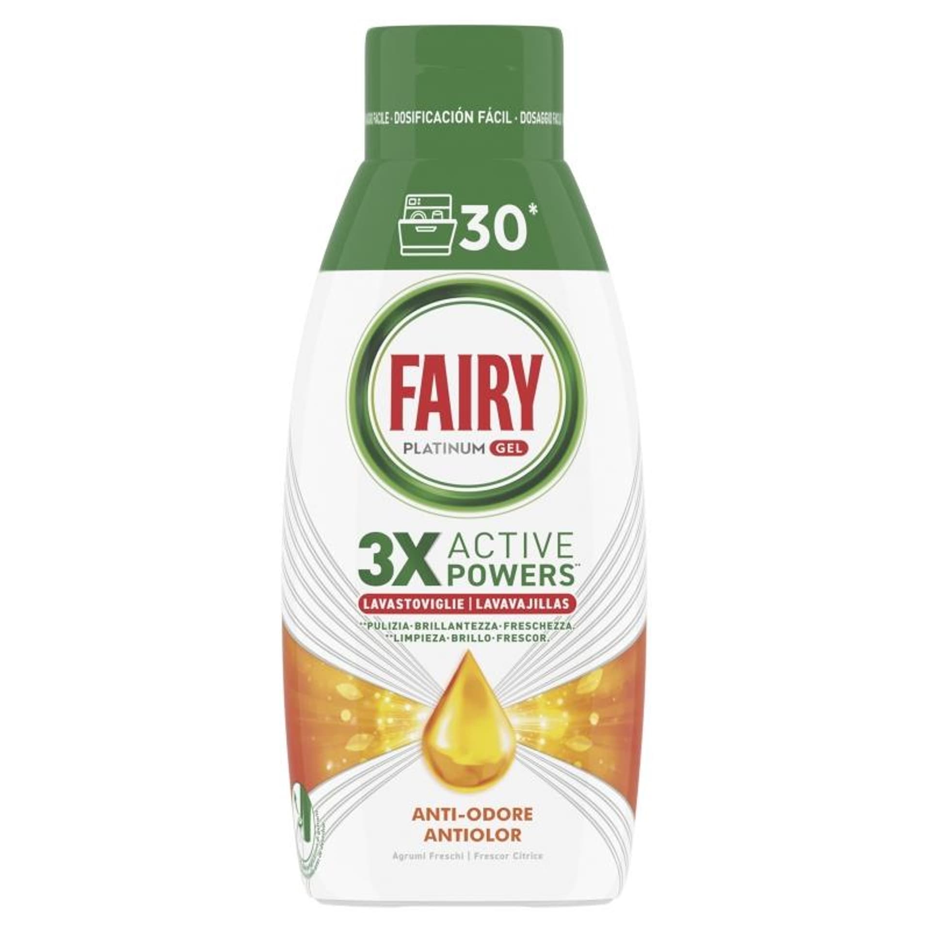 

FAIRY PLATINUM Żel do zmywarki 600ml 30myć Agrumi