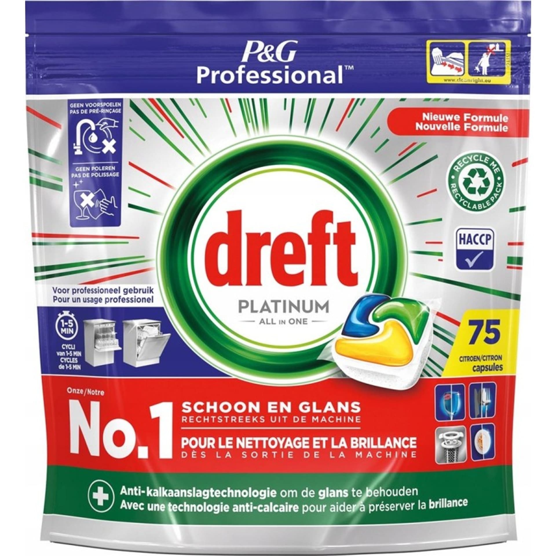 

DREFT PLATINUM 75szt tabletki do zmywarki lemon 1118g