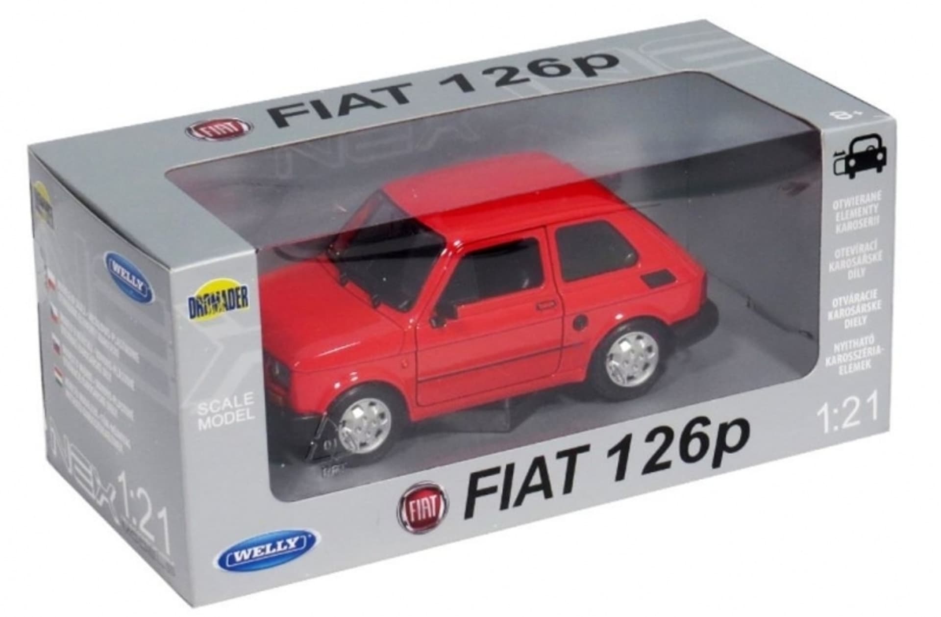 

WELLY MALUCH FIAT 126P 1:21 SAMOCHÓD KOLEKCJONERSKI czerwony