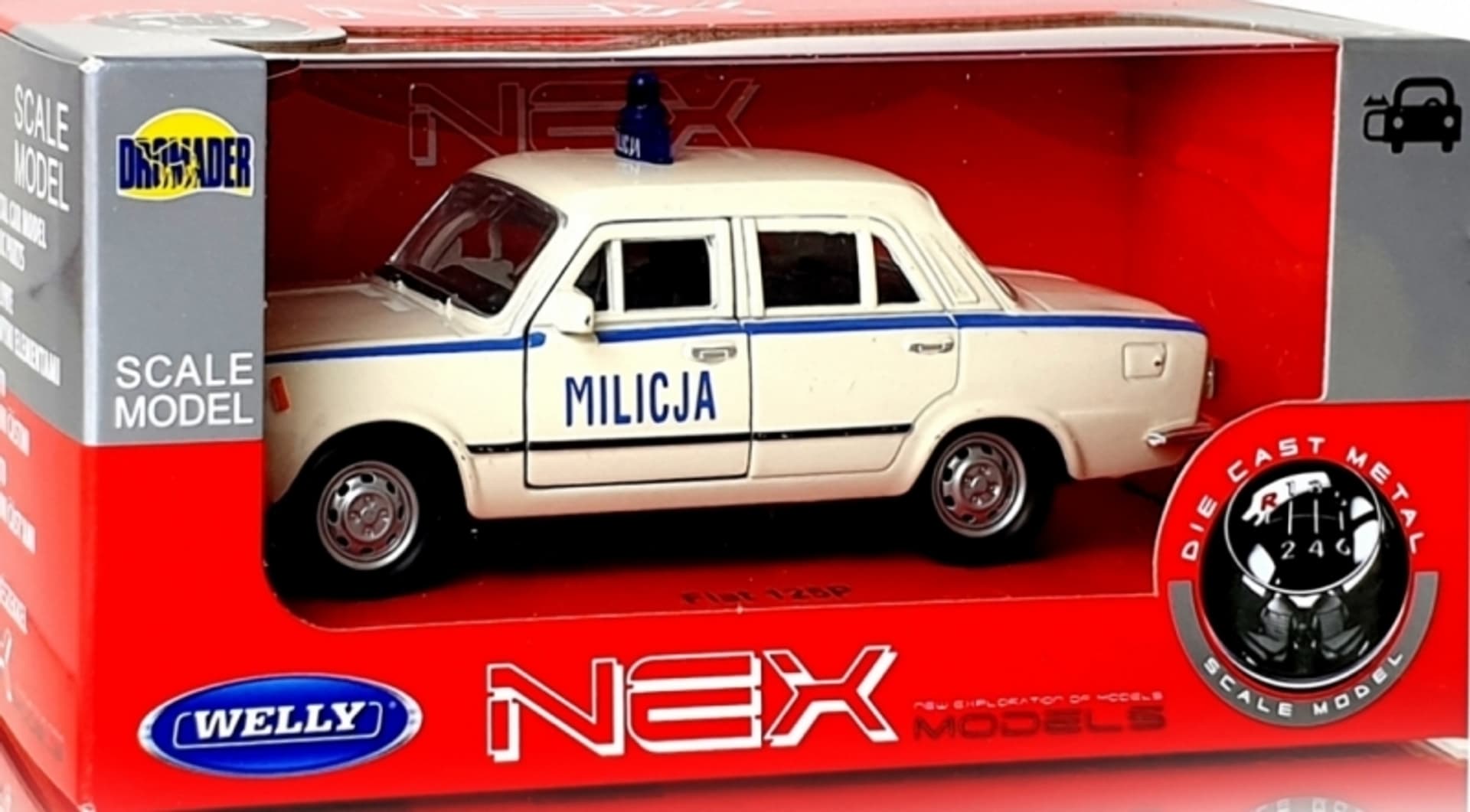 

WELLY FIAT 125P MILICJA 1:34 SAMOCHÓD KOLEKCJONERSKI beż