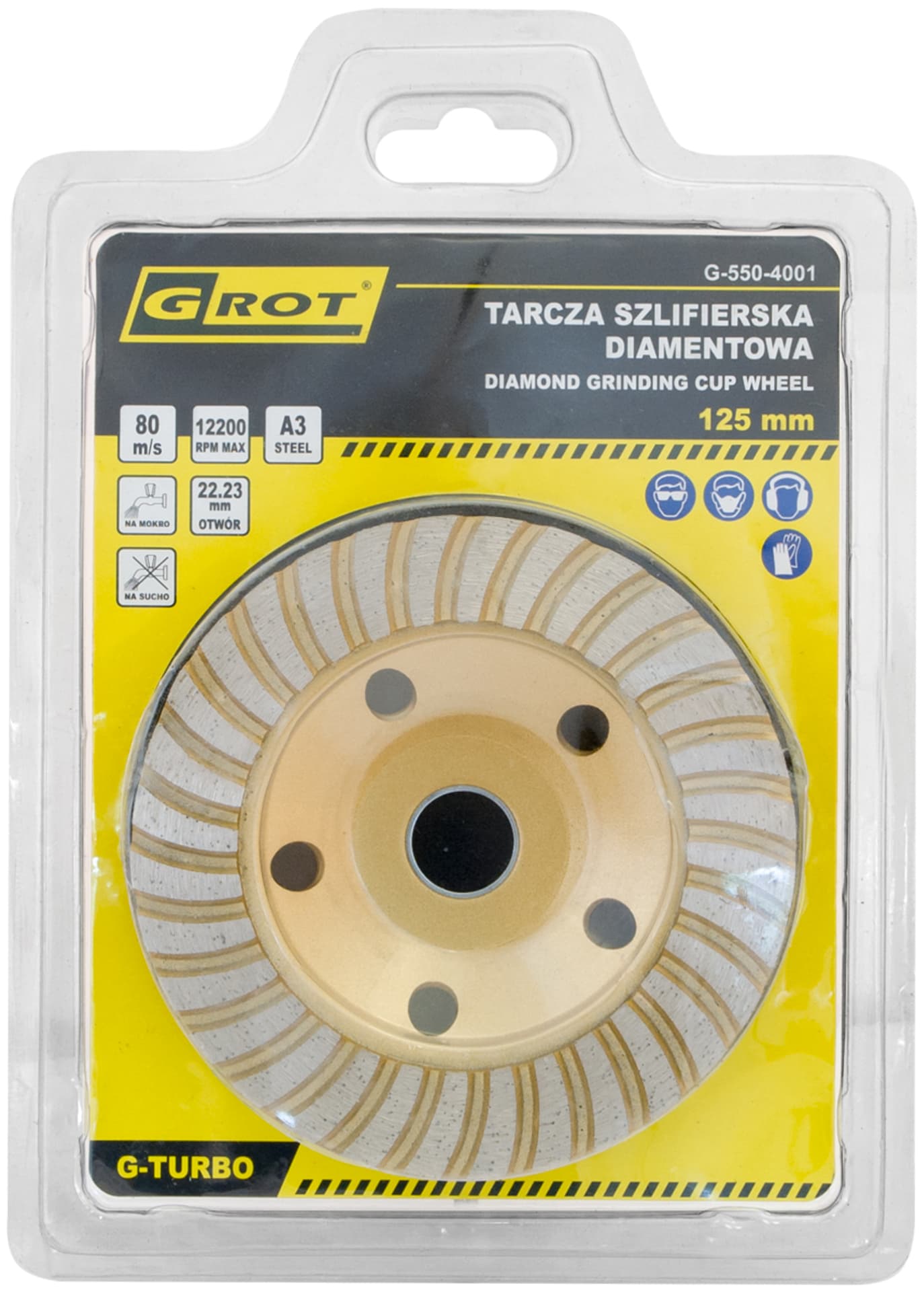 

TARCZA SZLIFIERSKA DIAMENTOWA G-TURBO 125MM