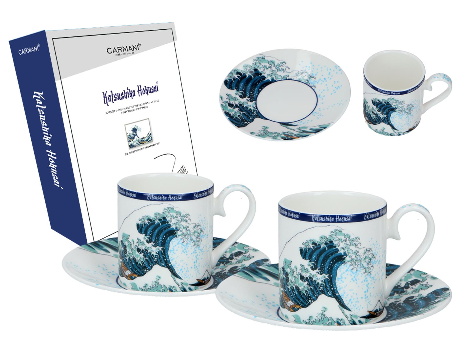 

Kpl. 2 filiżanek espresso - Hokusai Katsushika, Wielka fala w Kanagawie (CARMANI)