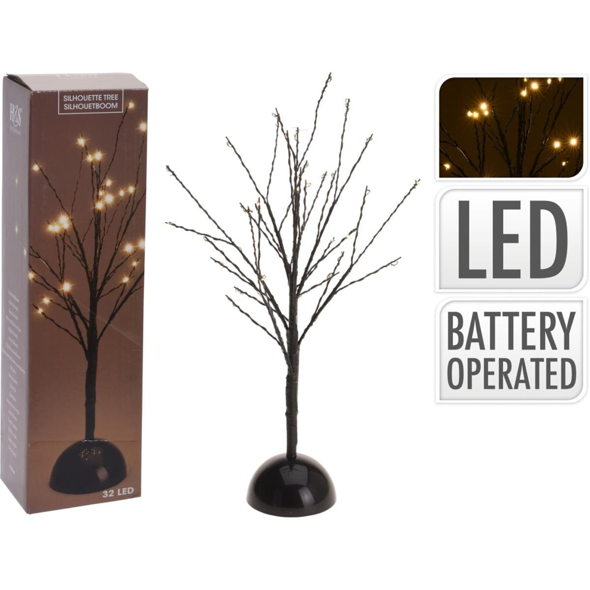 

DRZEWKO DEKORACYJNE ŚWIĄTECZNE 32LED CIEPŁY BIAŁY 40CM