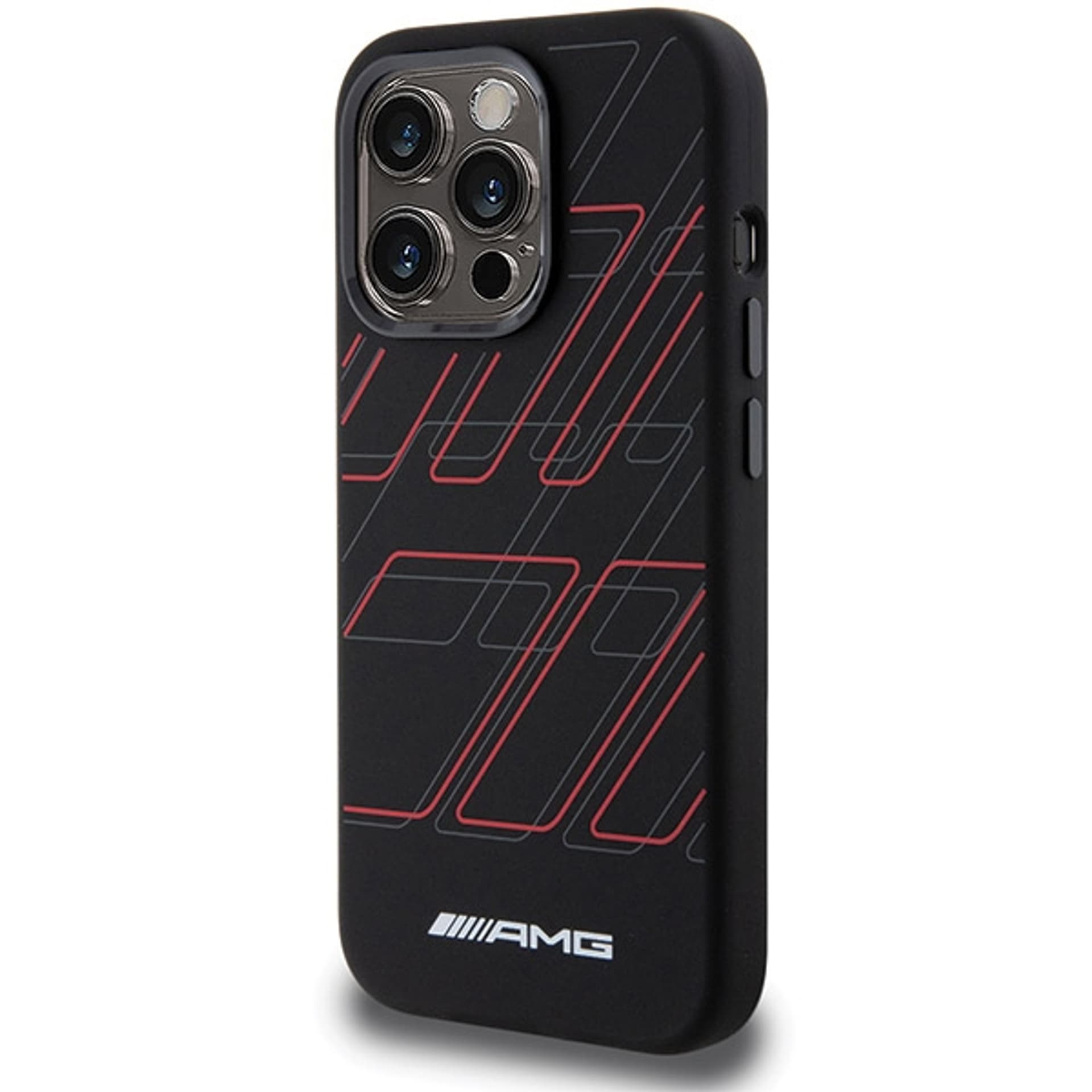 

AMG AMHMP15X23SSPK iPhone 15 Pro Max 6.7" czarny/black hardcase Silicone Large Rhombuses Pattern MagSafe