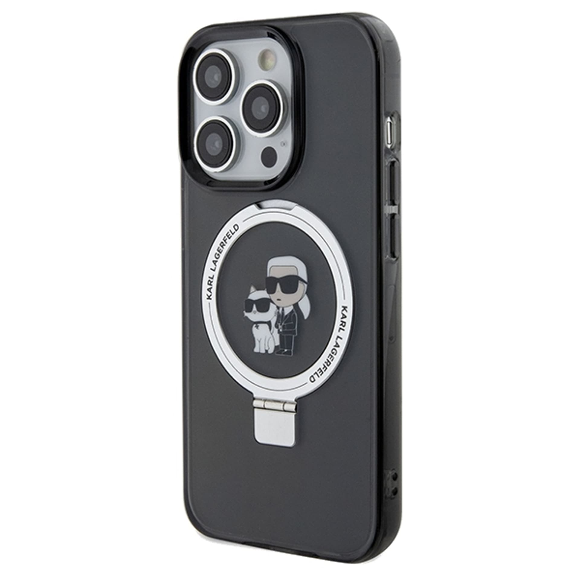

Karl Lagerfeld KLHMP14XHMRSKCK iPhone 14 Pro Max 6.7" czarny/black hardcase Ring Stand Karl&Choupettte MagSafe