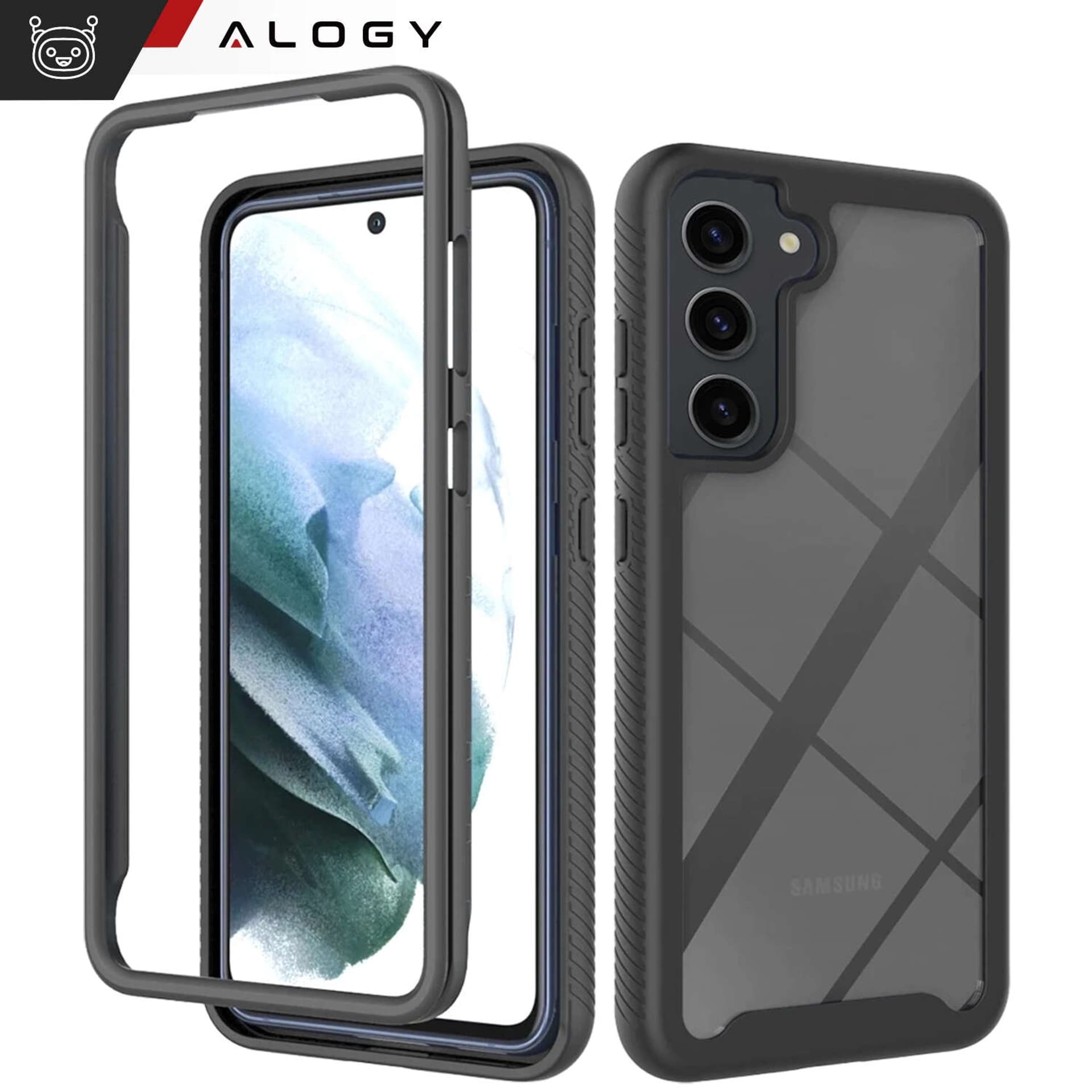 

Etui do Samsung Galaxy S23 FE pancerne obudowa + folia hydrożelowa Case Defense 360 Pro Alogy czarne