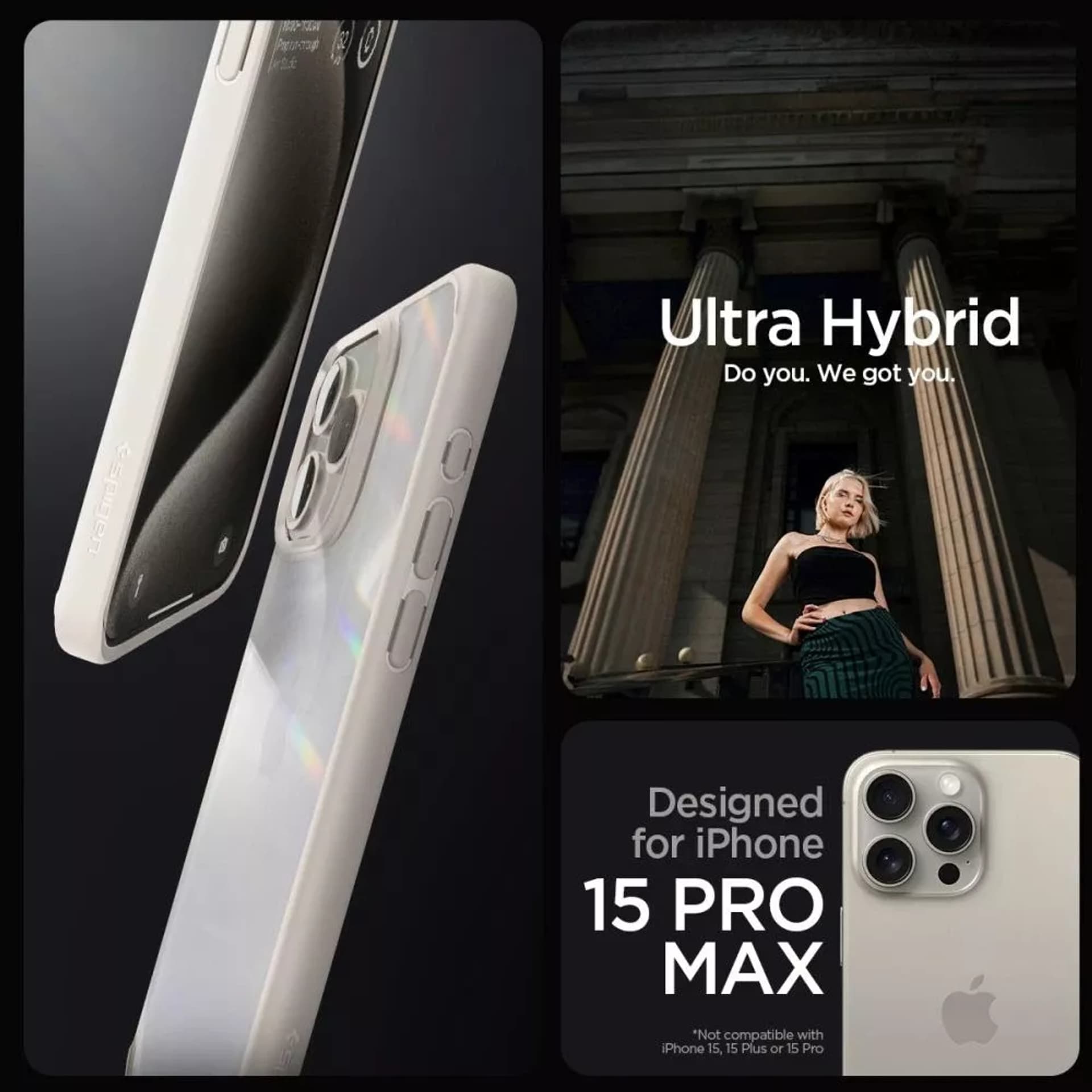 

Etui Spigen Ultra Hybrid do Apple iPhone 15 Pro Max Natural Titanium