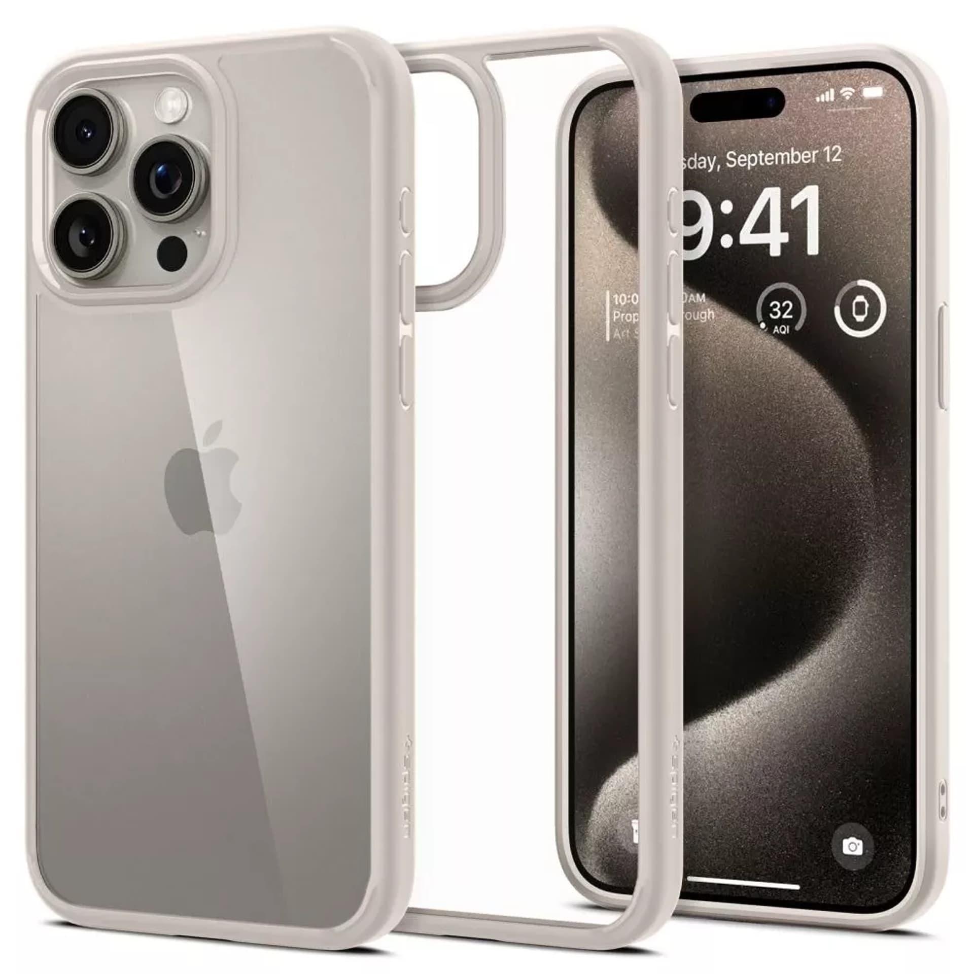 

Etui Spigen Ultra Hybrid do Apple iPhone 15 Pro Natural Titanium