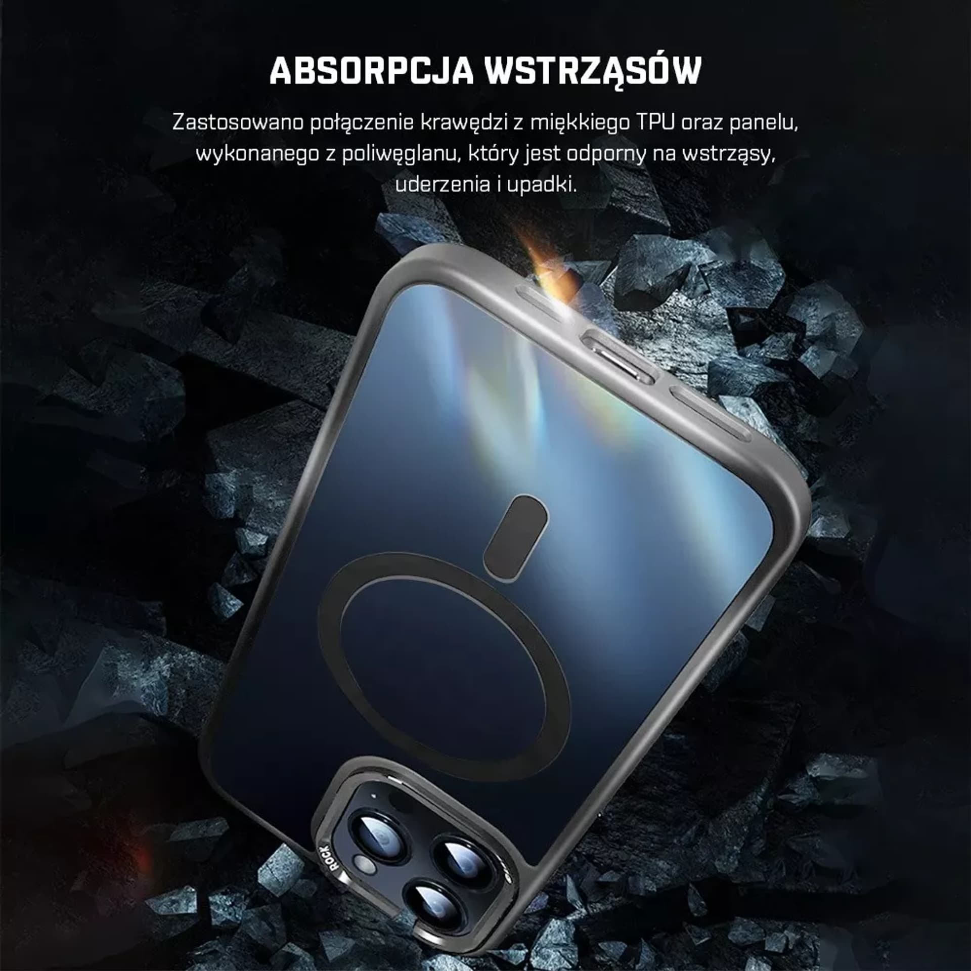 

Etui ROCK Shield MagSafe Etui Case do iPhone 15 Pro