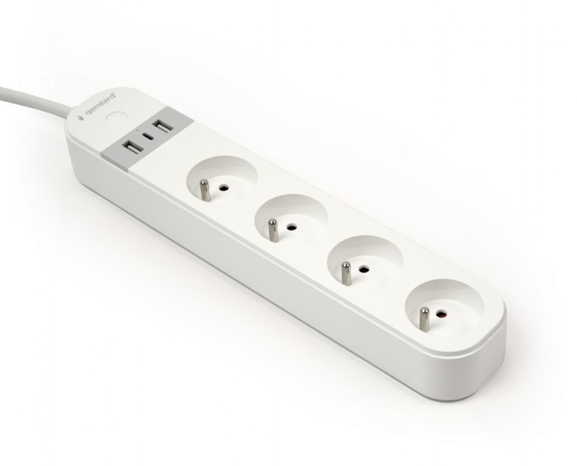 

GEMBIRD INTELIGENTNA LISTWA ZASILAJĄCA Z ŁADOWARKĄ USB 4 GNIAZDA PL, BIAŁA