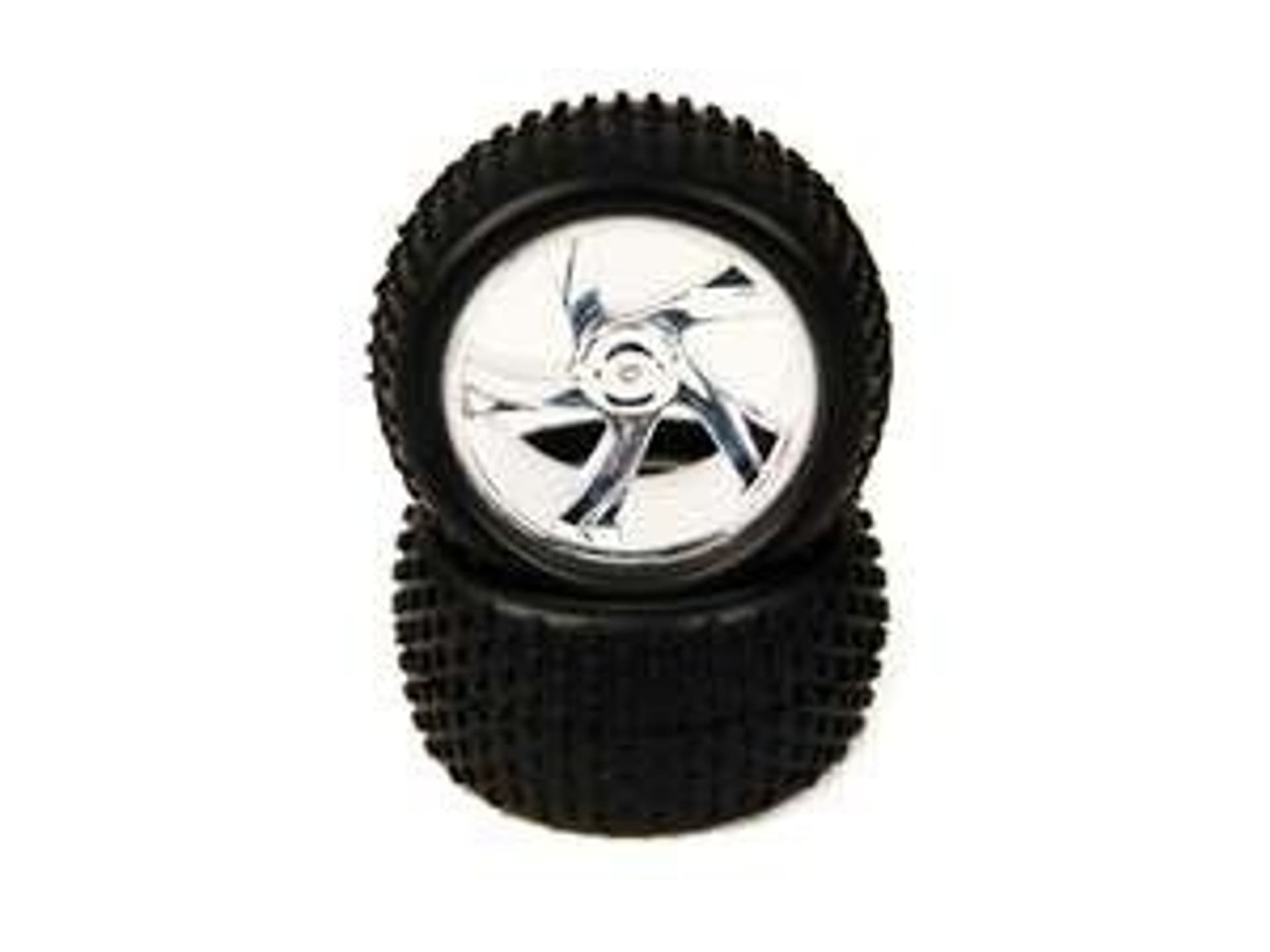 

Opona i chromowane koło Truggy 23626V+28652 2szt - 28653V