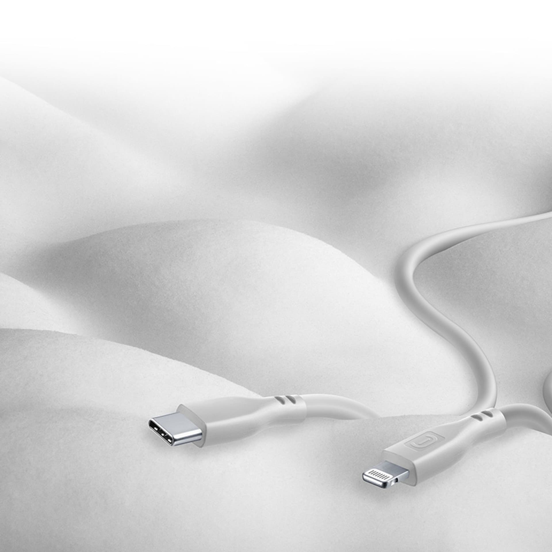 

Cellularline Soft Cable - Kabel USB-C do Lightning certyfikat MFi 1.2 m (szary)