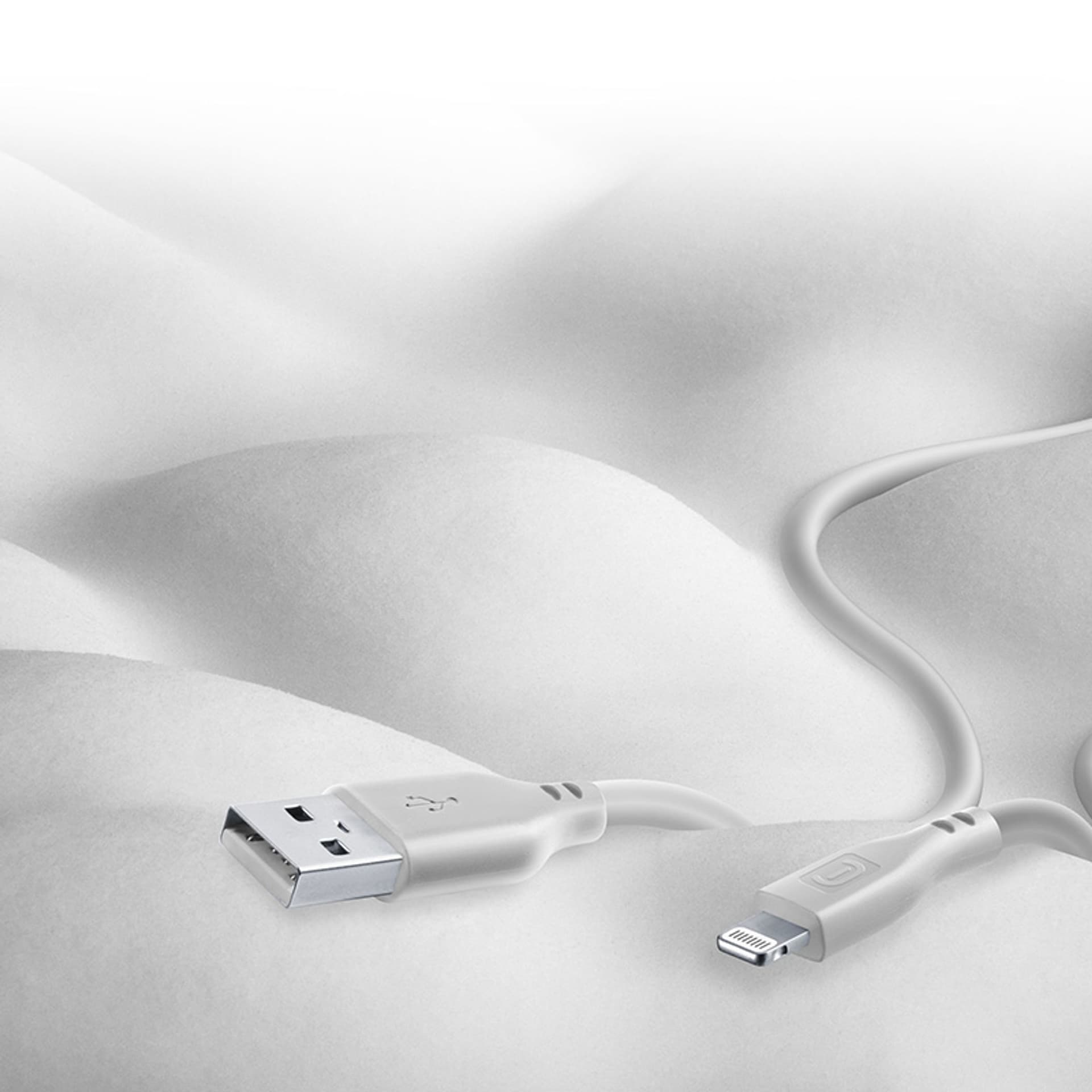 

Cellularline Soft Cable - Kabel USB-A do Lightning certyfikat MFi 1.2 m (szary)