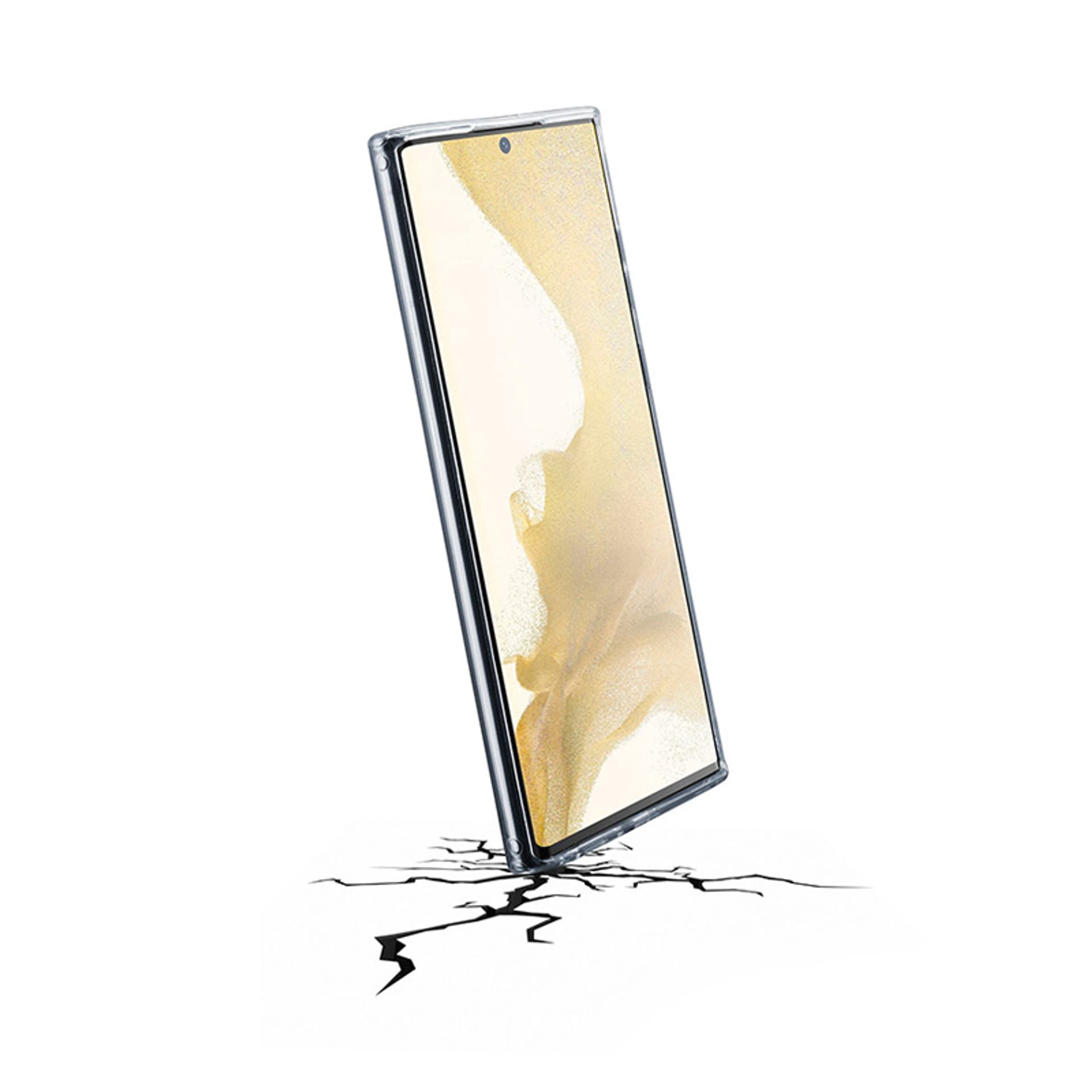 

Cellularline Clear Strong - Etui Samsung Galaxy S23 Ultra z ochroną antybakteryjną (przezroczysty)