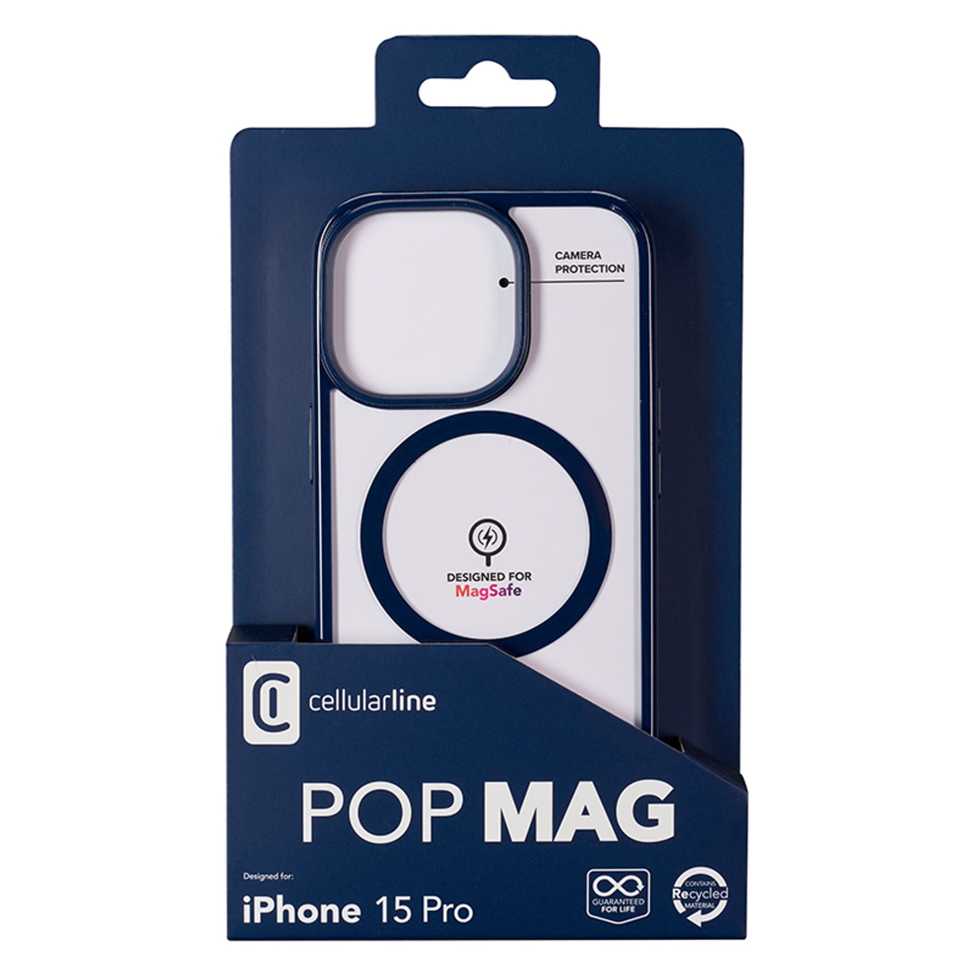 

Cellularline Pop Mag - Etui iPhone 15 Pro MagSafe (granatowy)