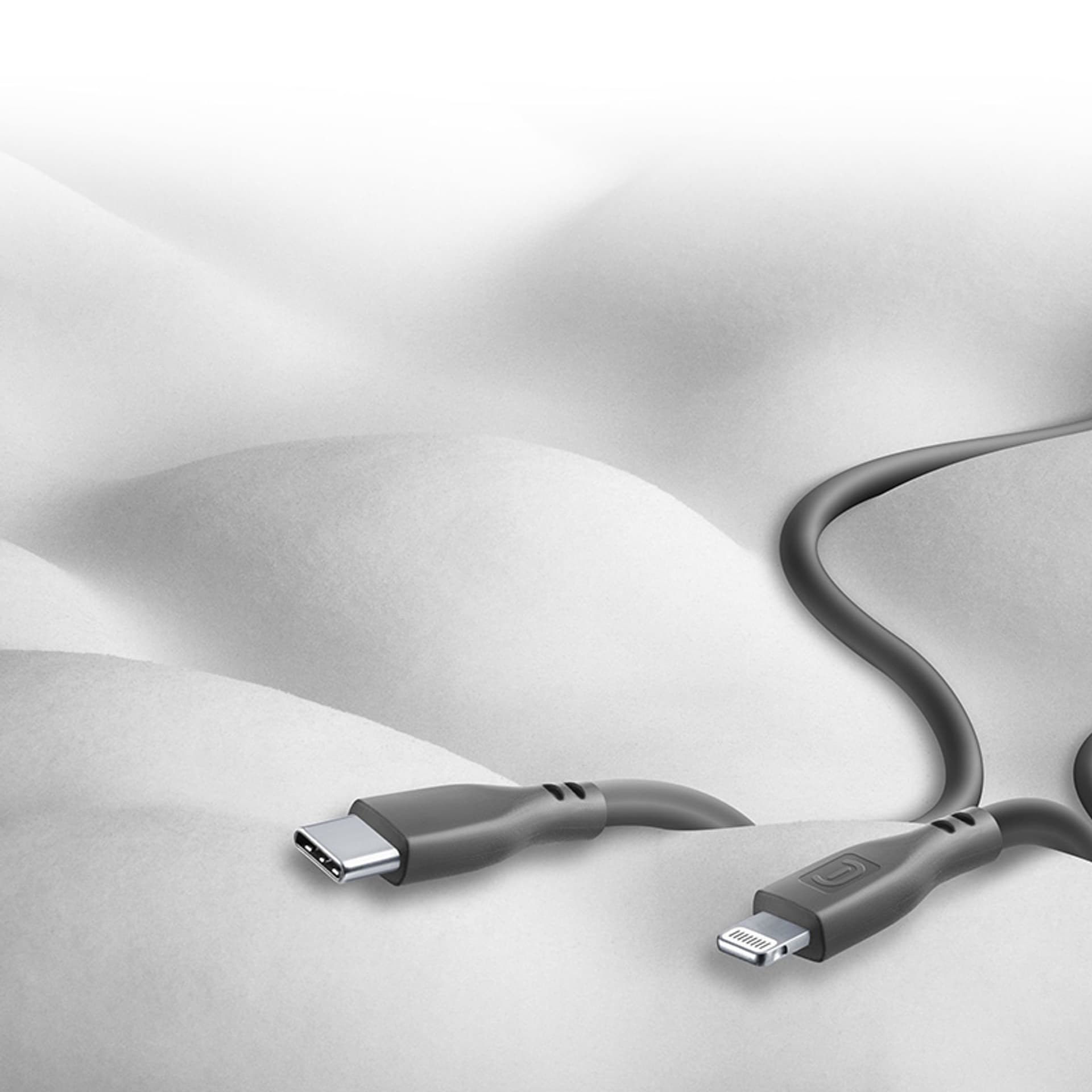 

Cellularline Soft Cable - Kabel USB-C do Lightning certyfikat MFi 1.2 m (czarny)