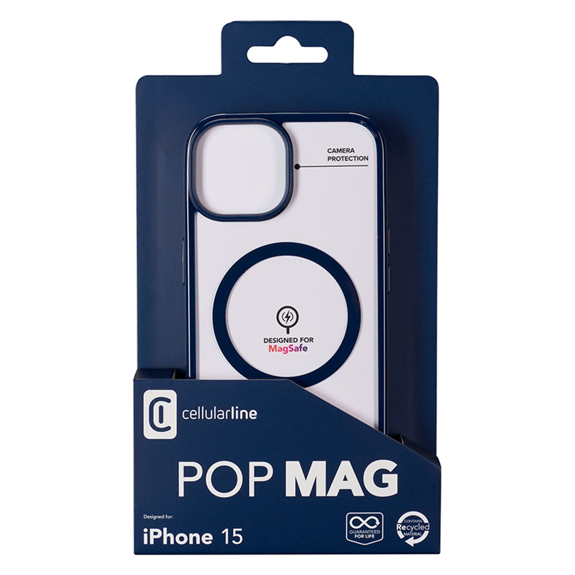 

Cellularline Pop Mag - Etui iPhone 15 MagSafe (granatowy)