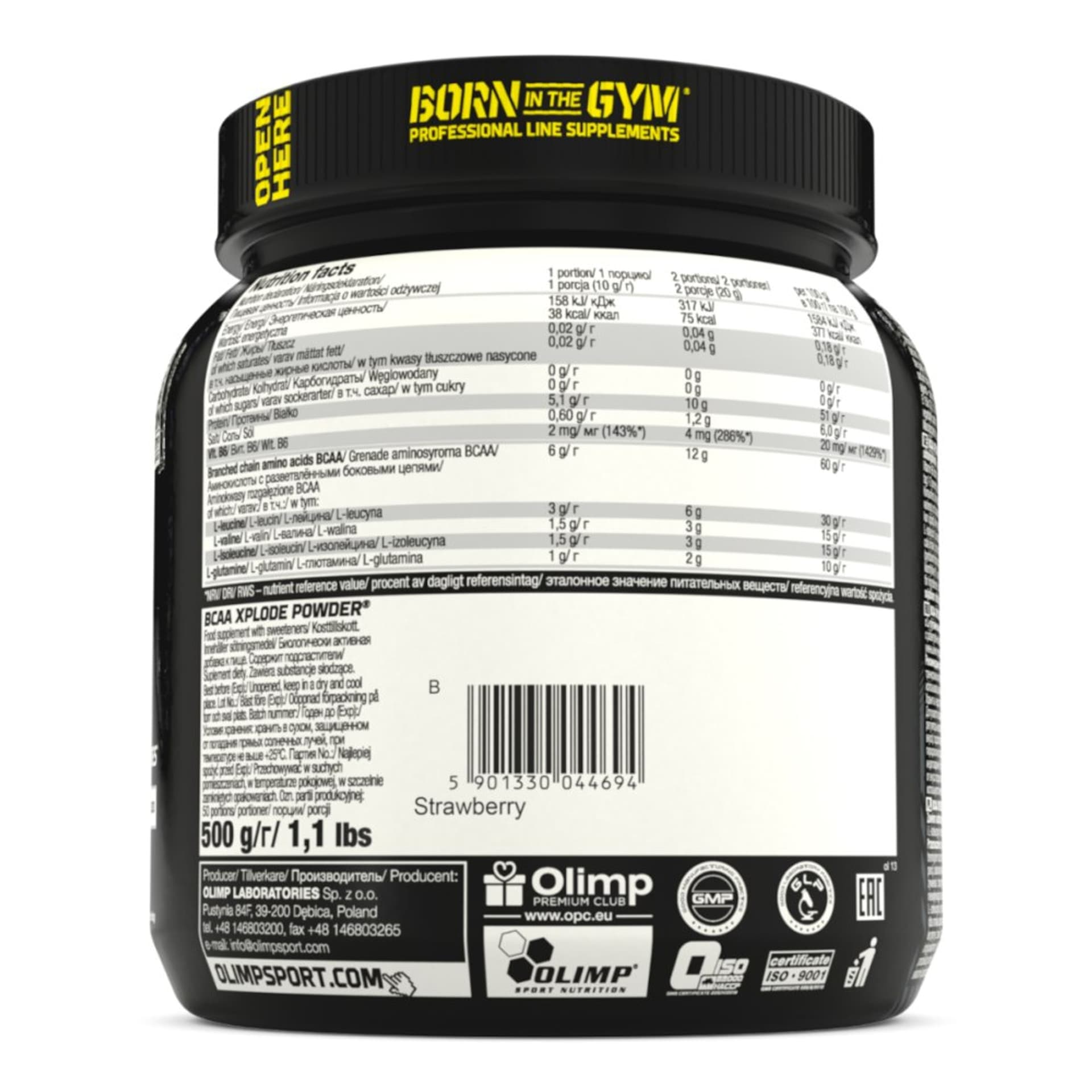 

BCAA Xplode 500g (puszka) ananasowy, Puszka) ananasow