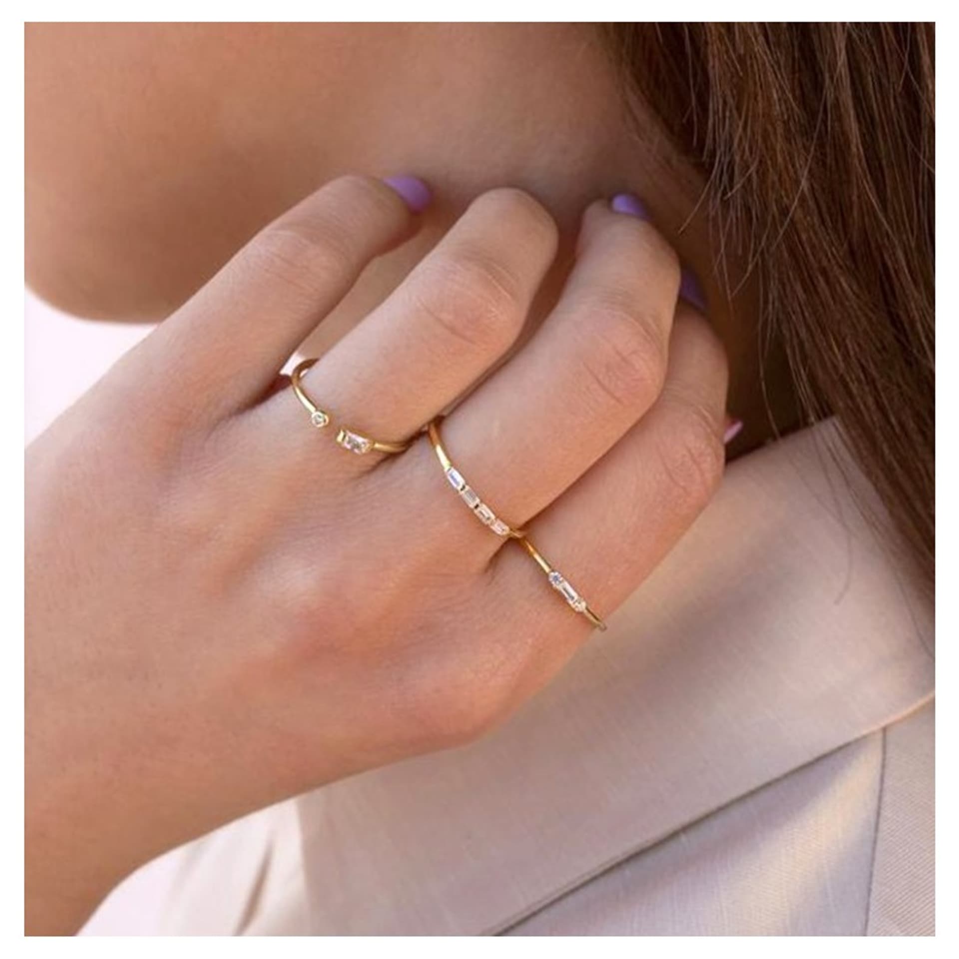 

Pierścionek stal chirurgiczna platerowana złotem z cyrkonią PST894B, Rozmiar pierścionków: US6 EU11