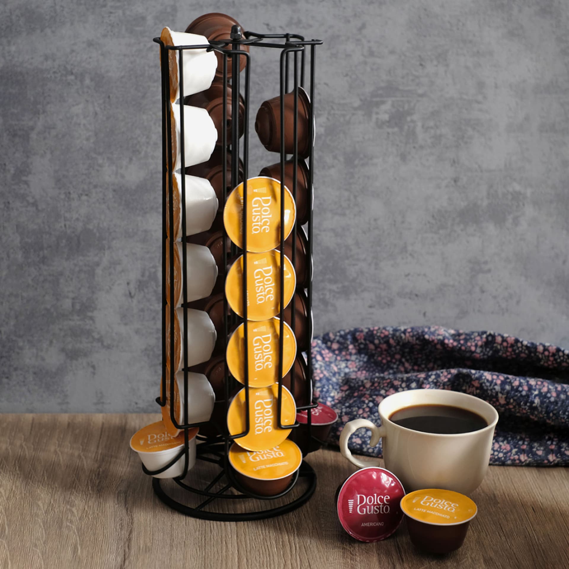 

STOJAK OBROTOWY NA KAPSUŁKI DOLCE GUSTO 28szt. 2617