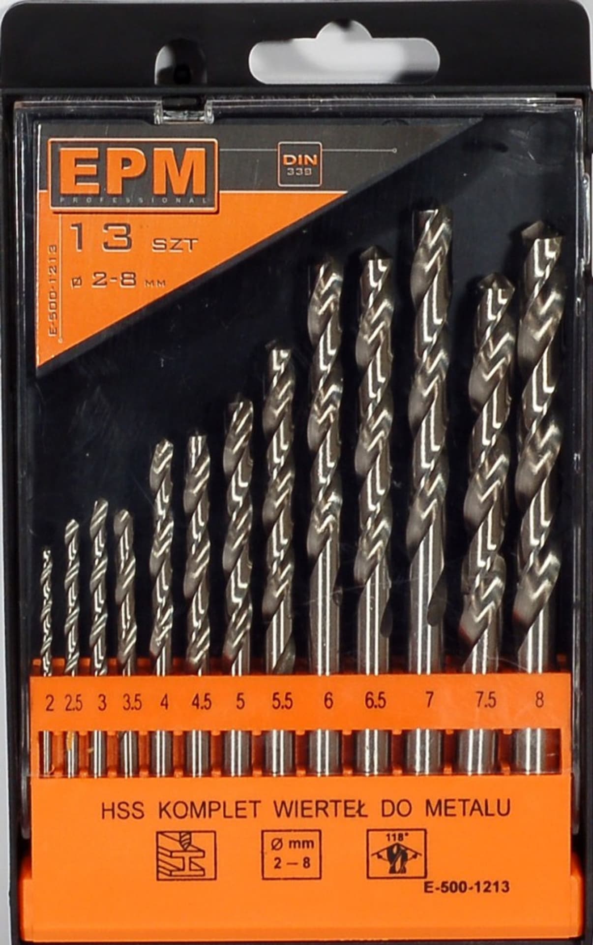 

ZESTAW WIERTEŁ HSS DO METALU 2-8MM 13SZT.