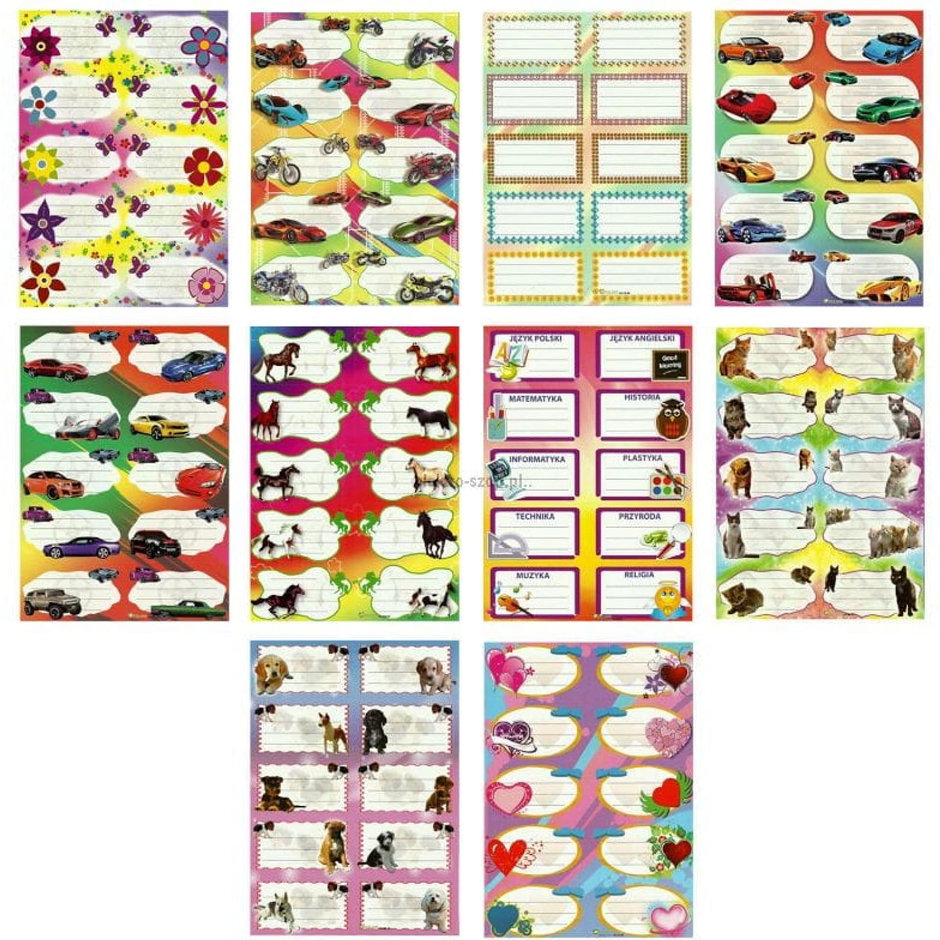 

Naklejki na zeszyt duże - 10 (25) D POLSYR, 25) d polsy