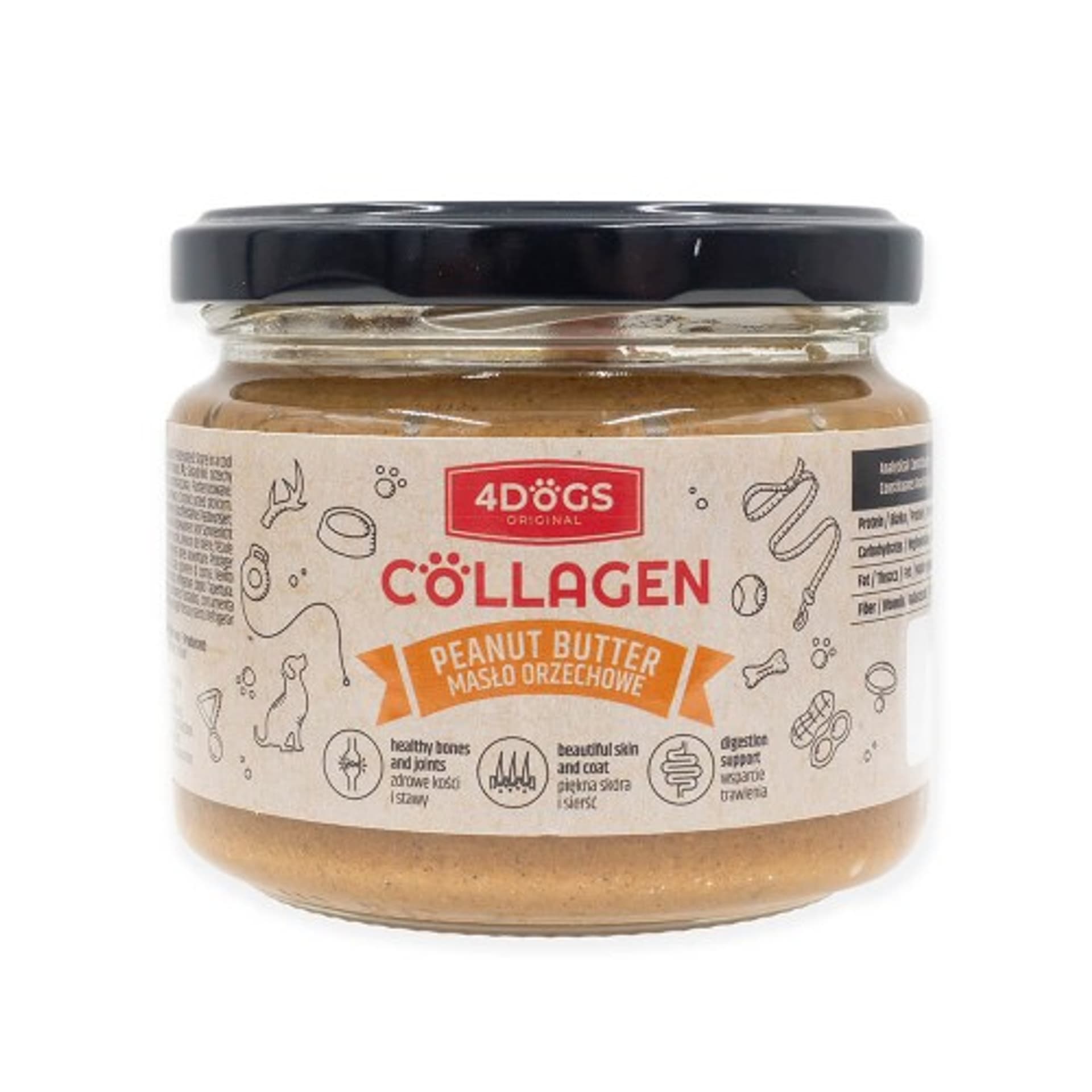 

4DOGS COLLAGEN Masło orzechowe 300g